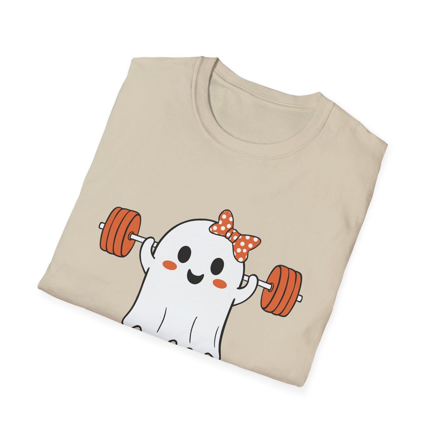 Funny Ghost Workout T-Shirt - "Working On My BOOTY" Halloween Tee
