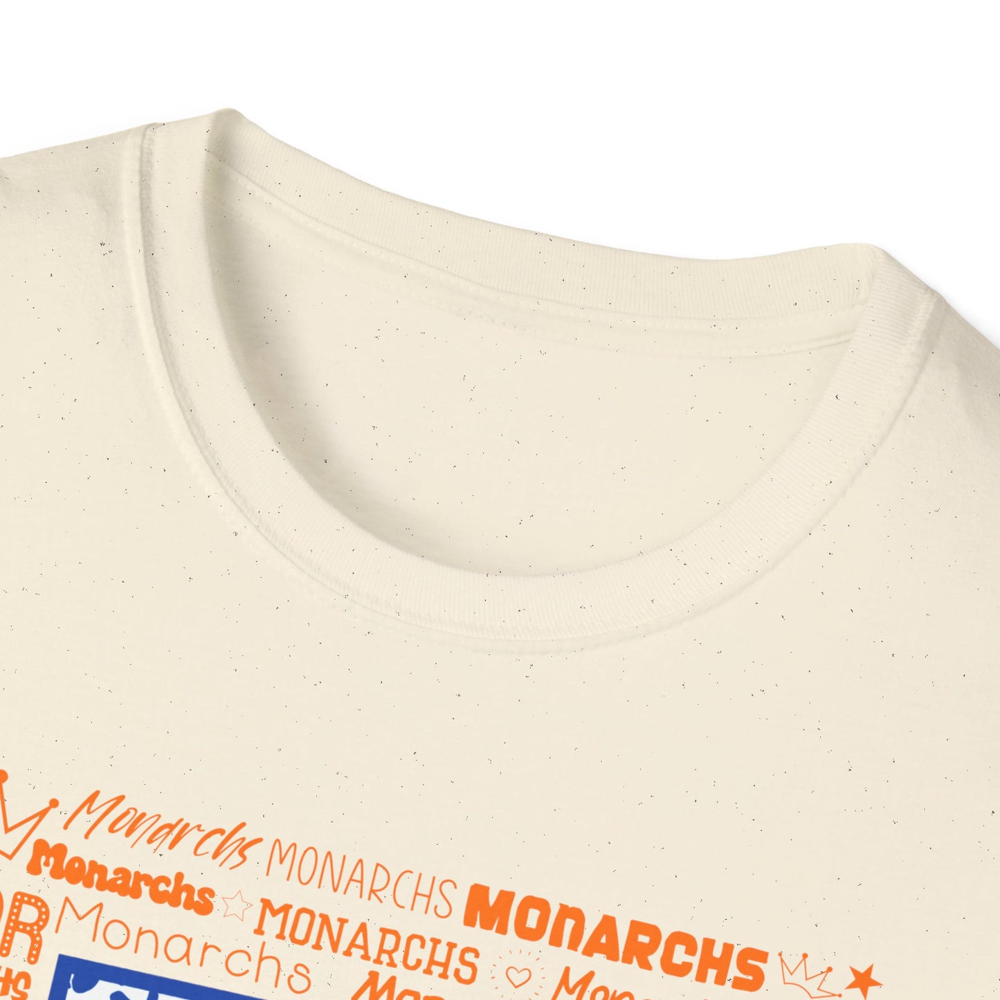 Blue Leopard M Monarchs Roar Unisex Softstyle T-Shirt - Fun Leopard Print Design