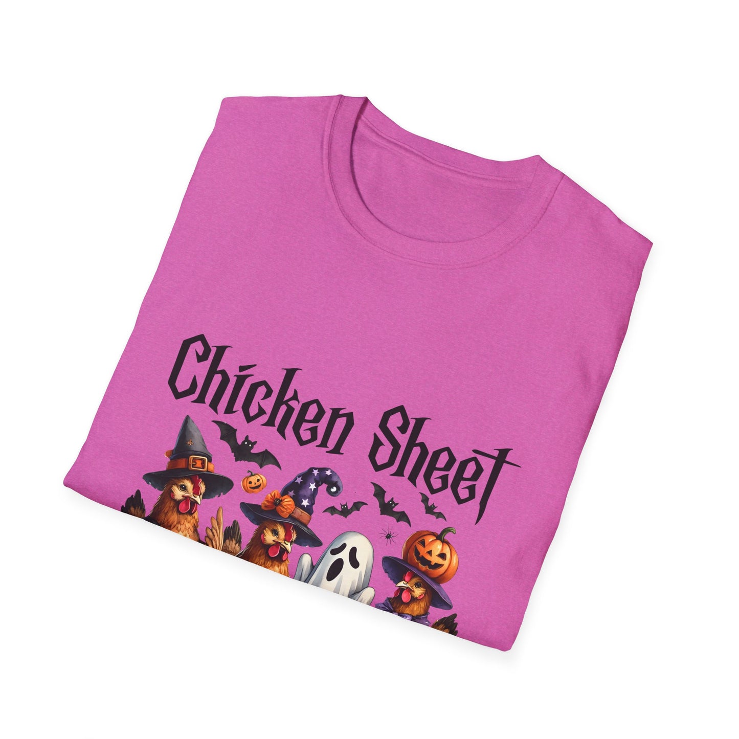 Funny Chicken Sheet Halloween Unisex Softstyle T-Shirt