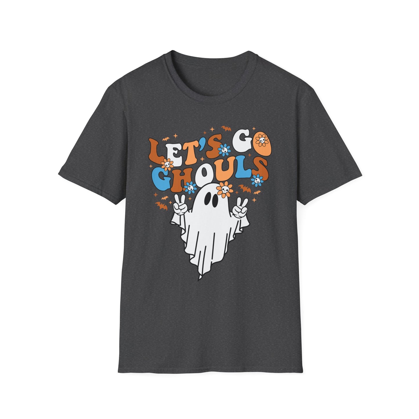 Let's Go Ghouls Unisex Softstyle T-Shirt – Fun Halloween Tee for Ghost Lovers