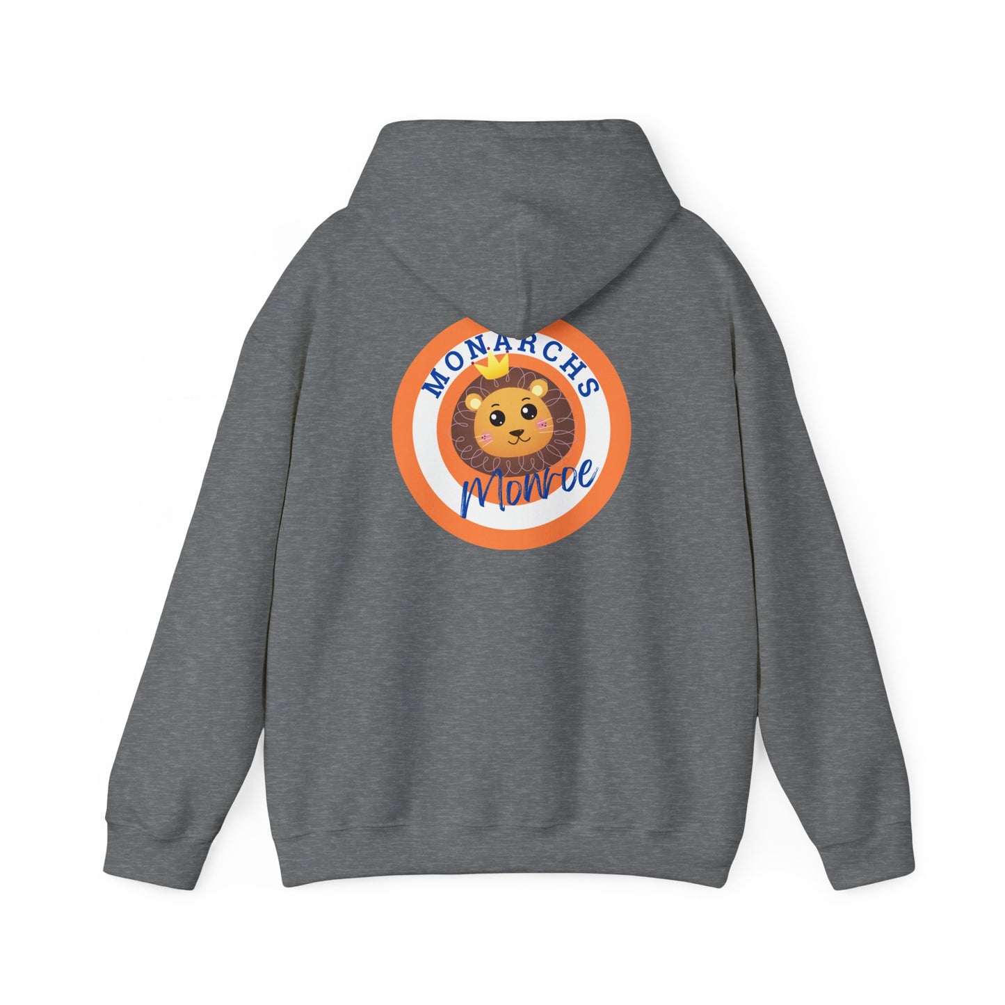 Monarchs Hoodie with Cute Lion Design ON THE BACK - Unisex Heavy Blend™ Sweatshirt