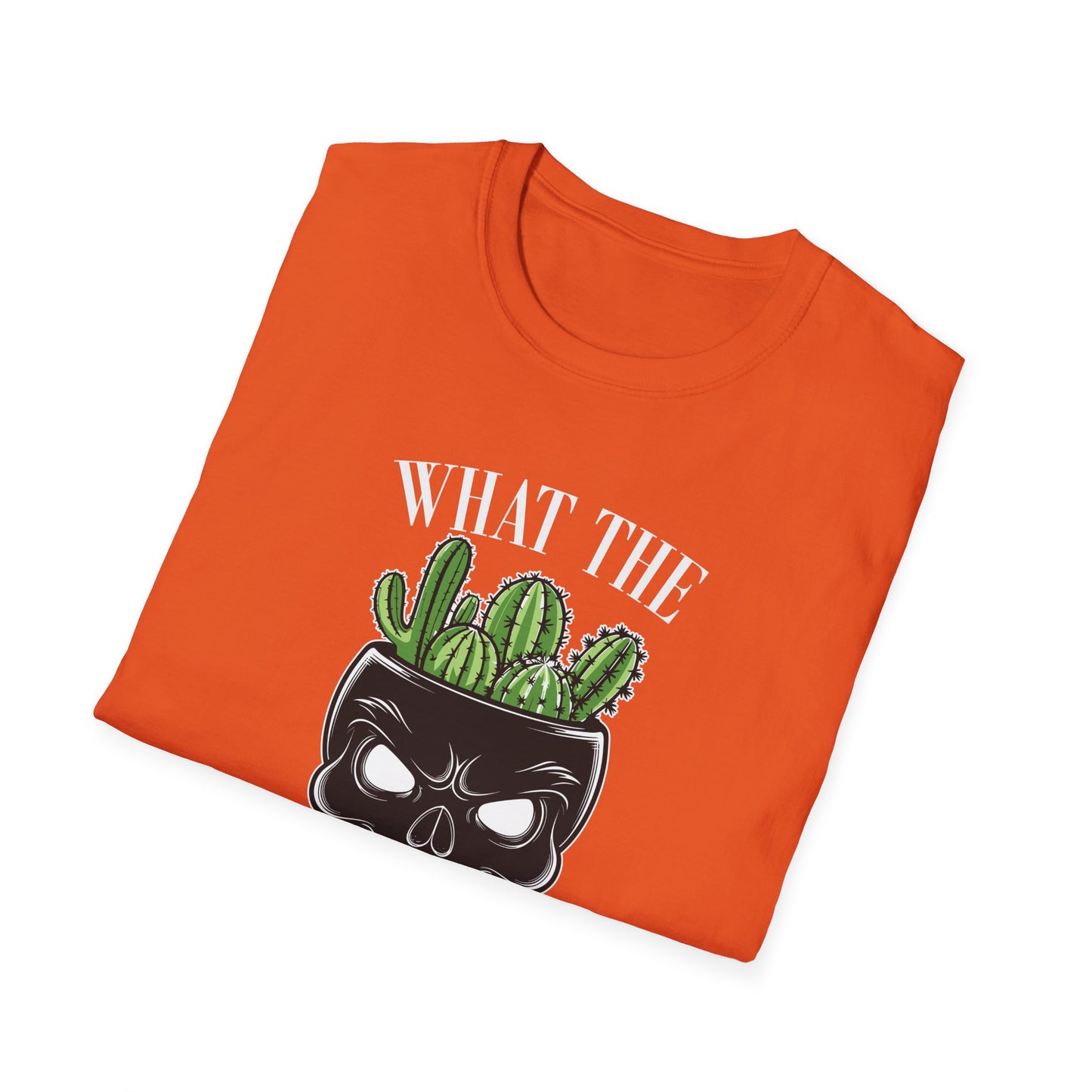 Funny Cactus Skull  Halloween T-Shirt - 'What the Fucculent' Graphic - Perfect Gift for Plant Lovers