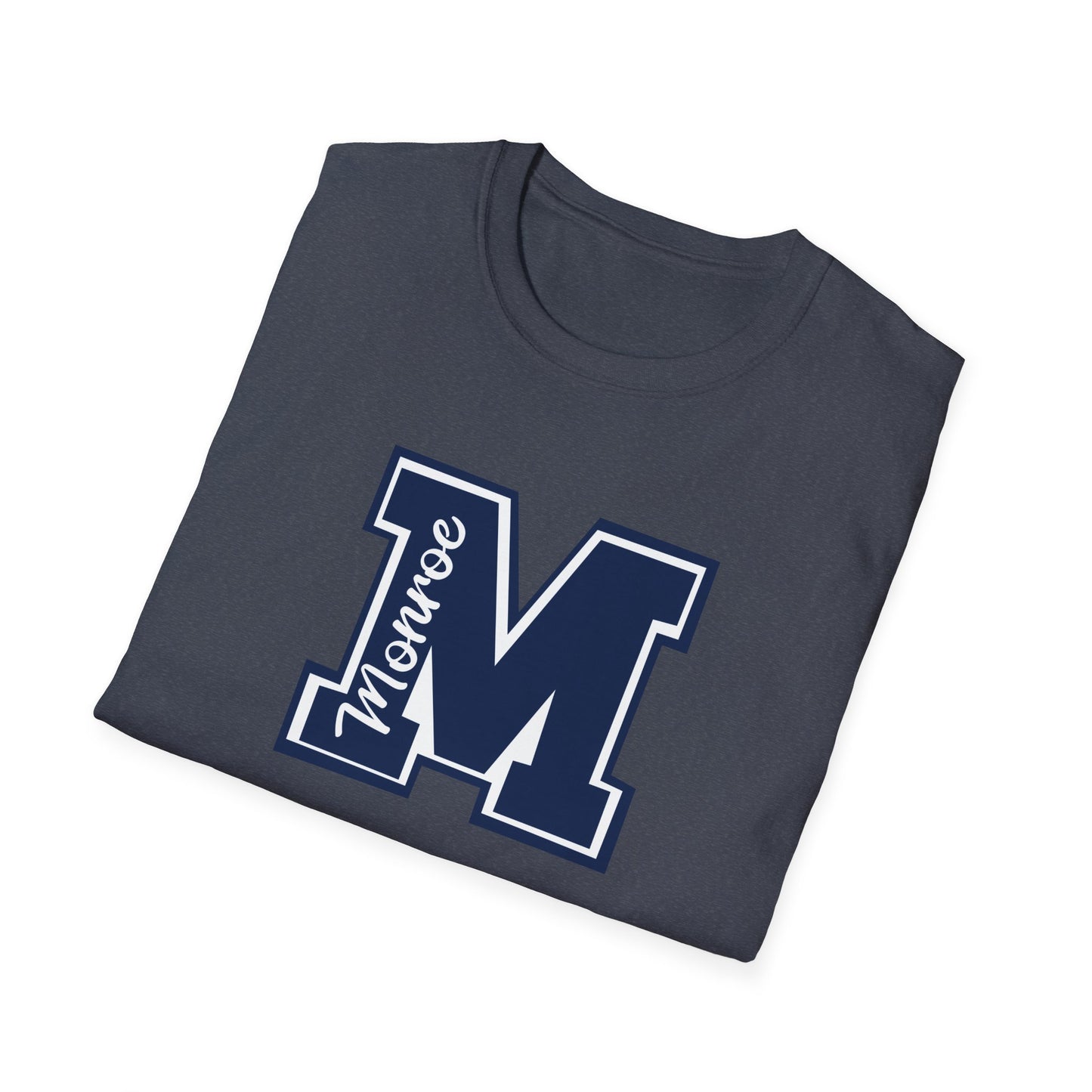 Monroe Spirit M Dark Navy Unisex Softstyle T-Shirt - Casual College Vibe