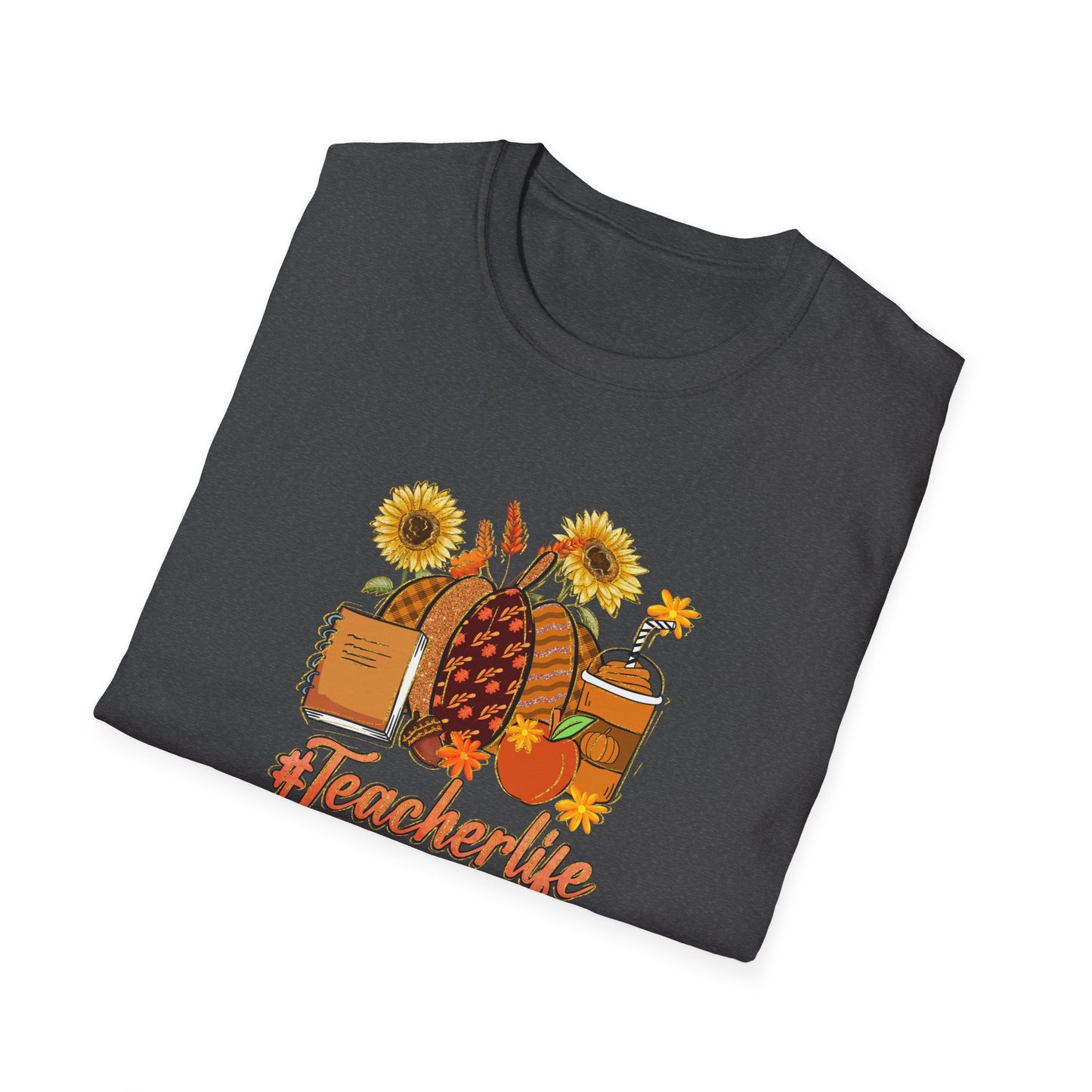 #Teacherlife Fall Unisex Softstyle T-Shirt - Perfect Gift for Teachers, Back to School, and Appreciation Events