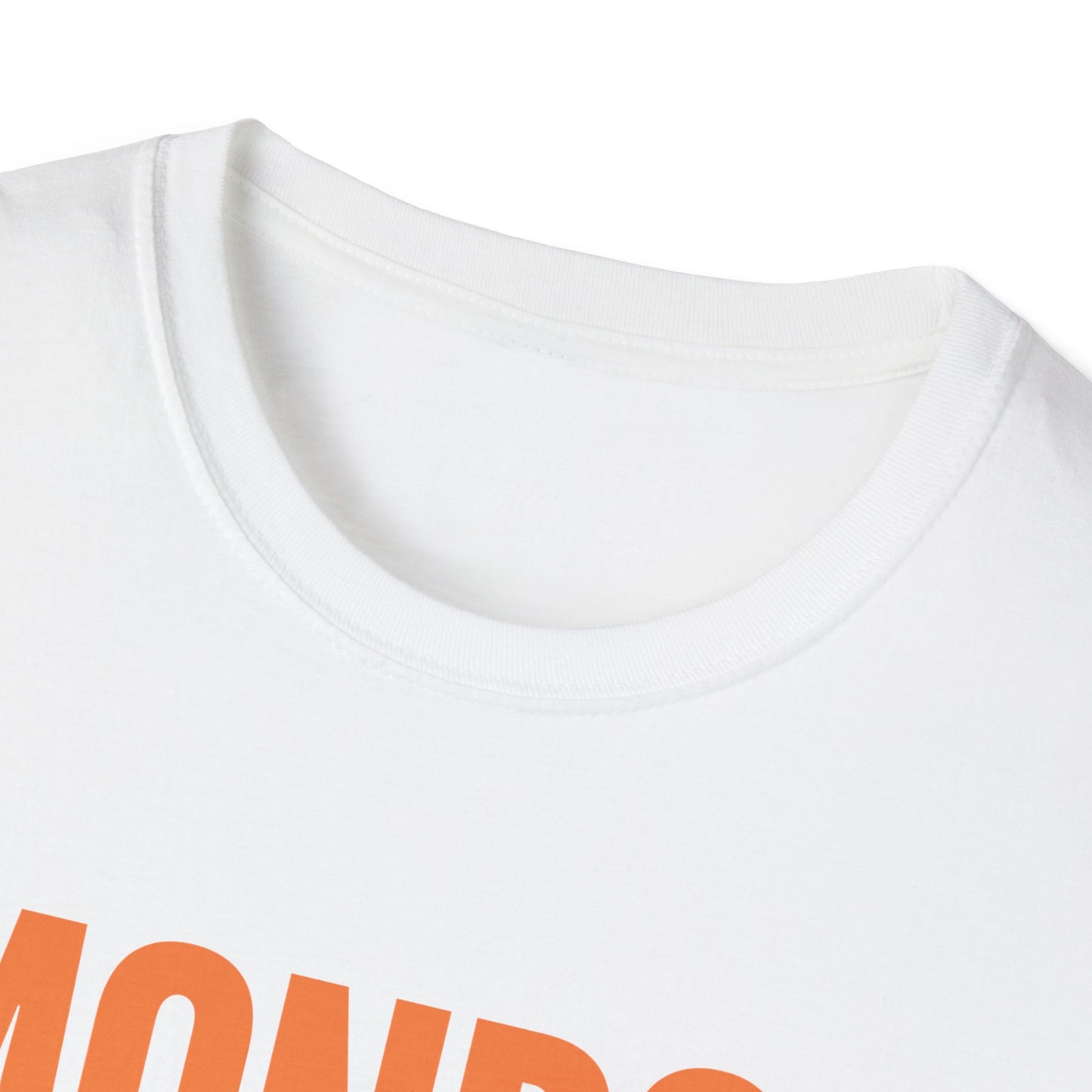 Monroe (Orange) Monarchs (Blue) with Cute Lion Wearing a Crown Leaping Adult Unisex Soft Tshirt