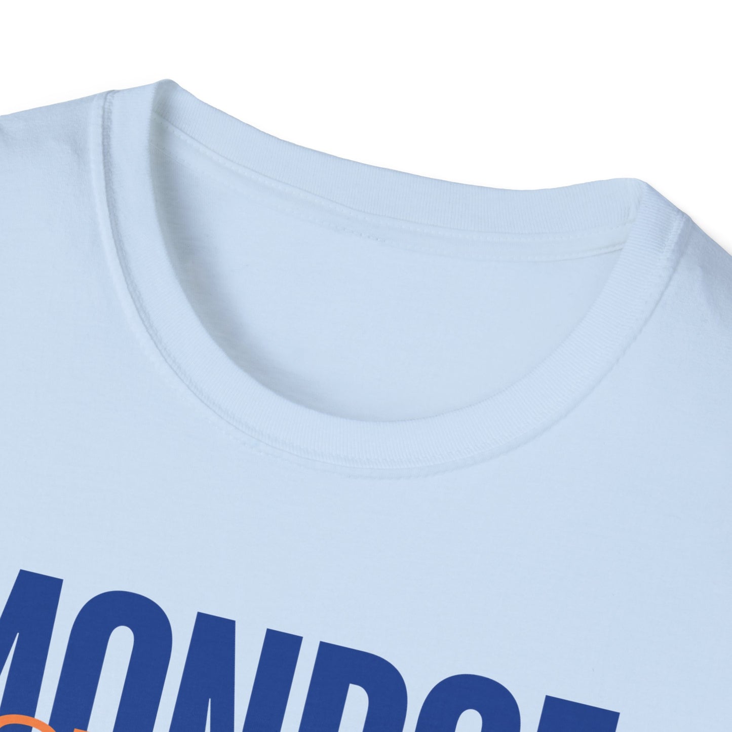Monroe Monarchs Blue/Orange Jumping Lion Crown Design