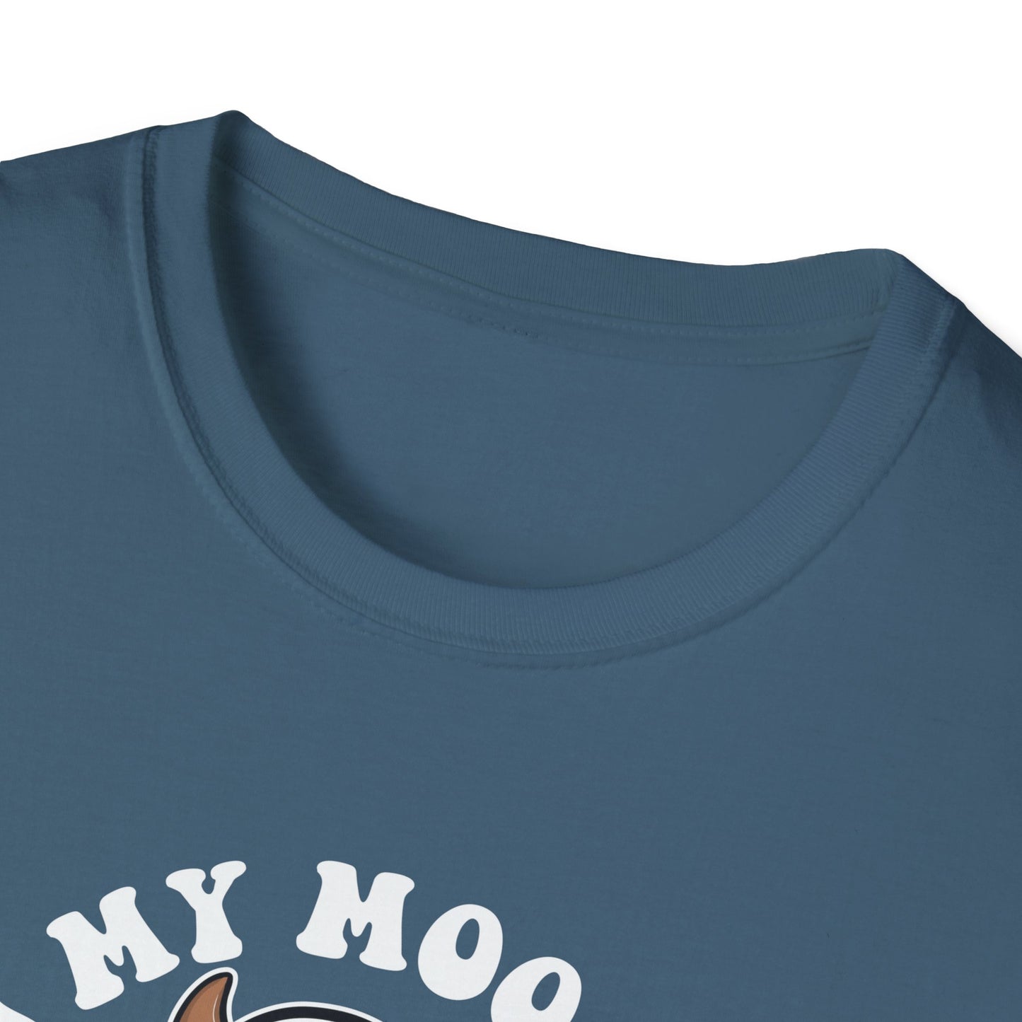Funny Cow Ghost Unisex Softstyle T-Shirt for Halloween "In My Moo Boo Era"