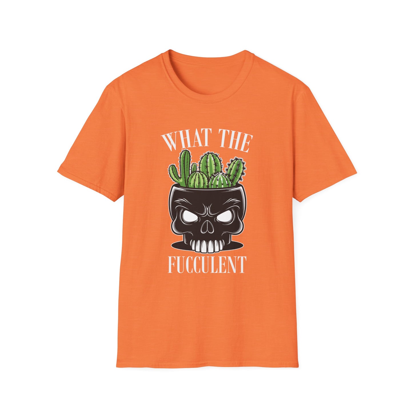 Funny Cactus Skull  Halloween T-Shirt - 'What the Fucculent' Graphic - Perfect Gift for Plant Lovers