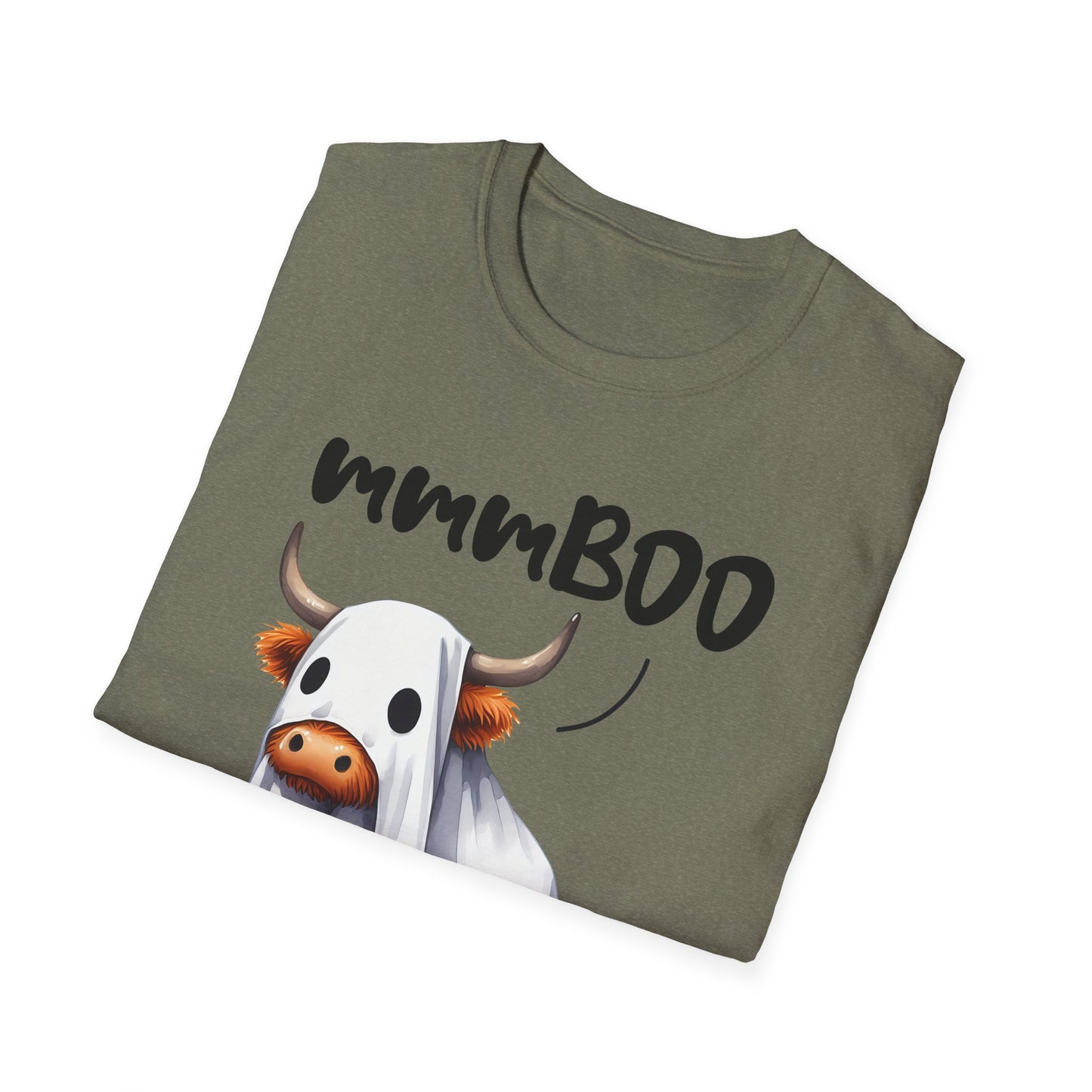 mmmBoo Cute Halloween Cow Unisex T-Shirt - 'mmmBOO'