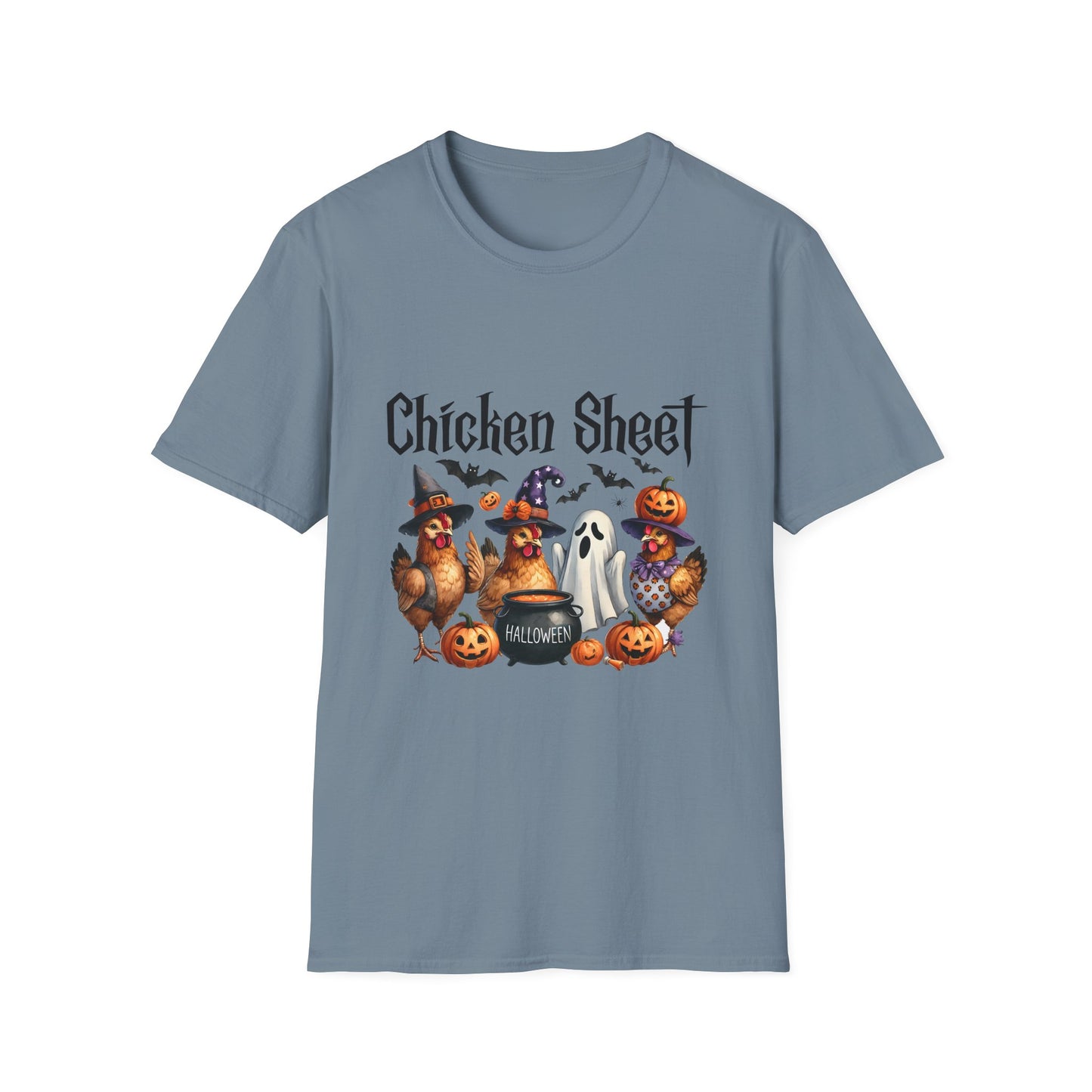 Funny Chicken Sheet Halloween Unisex Softstyle T-Shirt