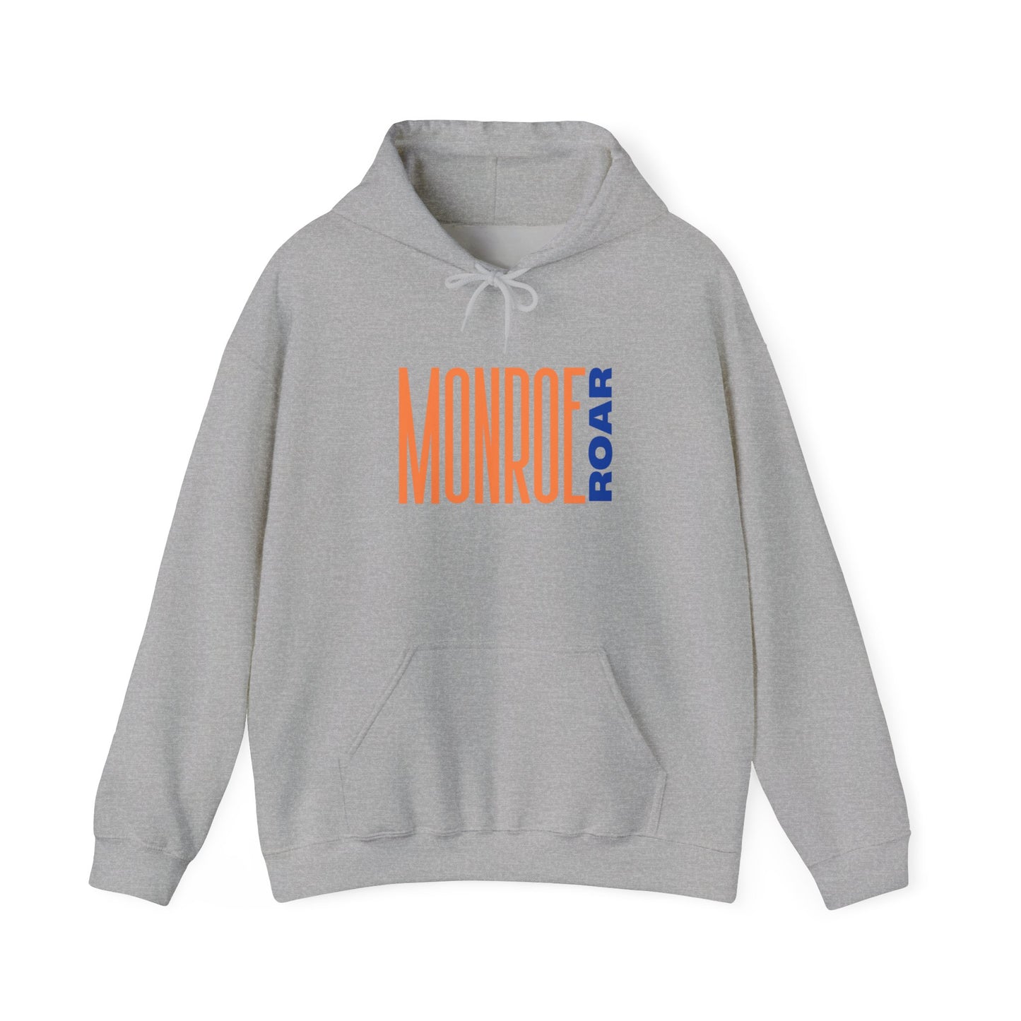 Monroe Roar Unisex Heavy Blend™ Hoodie – Comfortable Graphic Sweatshirt in Blue