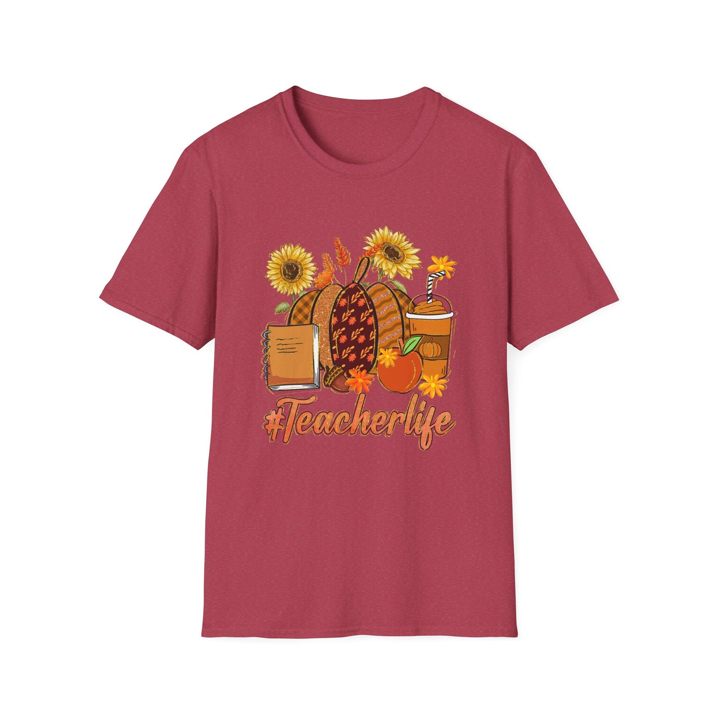 #Teacherlife Fall Unisex Softstyle T-Shirt - Perfect Gift for Teachers, Back to School, and Appreciation Events