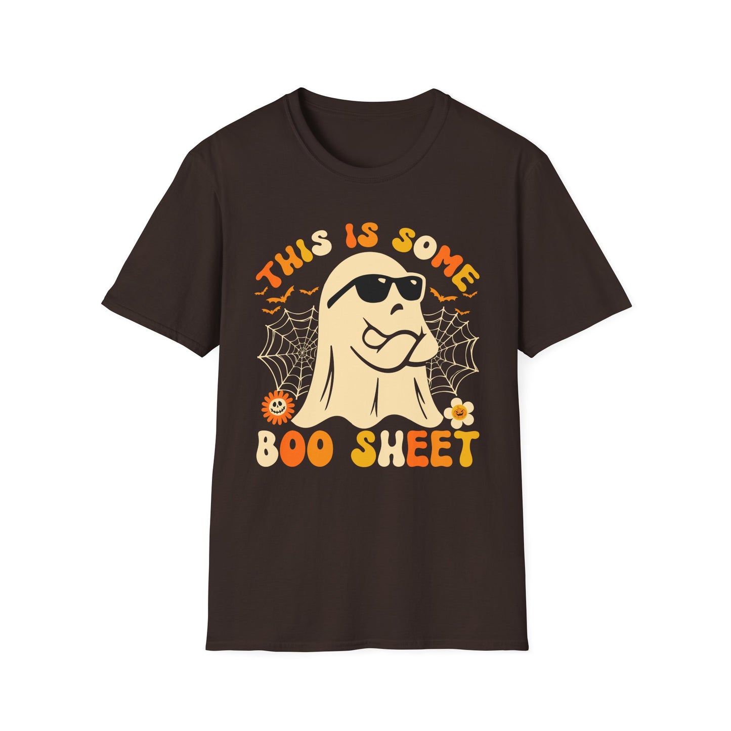 Funny Halloween Unisex Softstyle T-Shirt - "This is Some Boo Sheet"