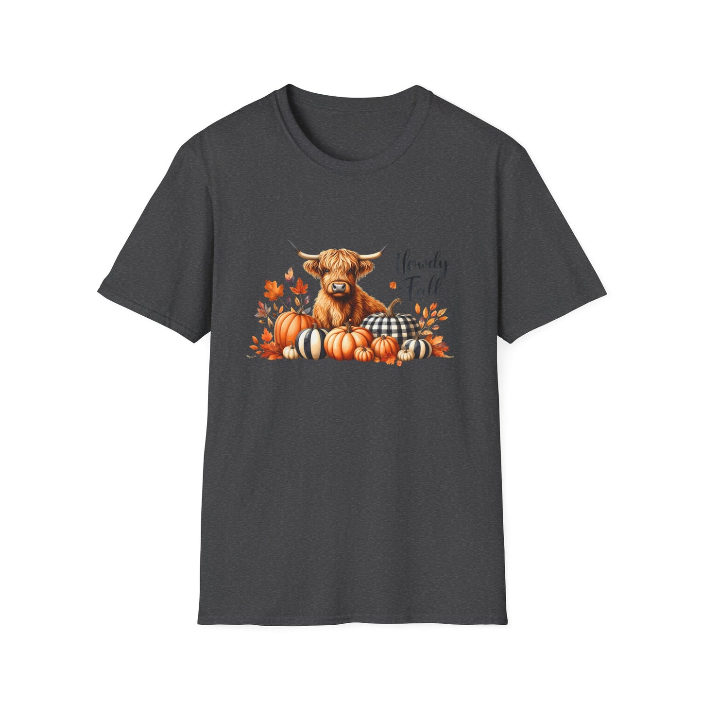Autumn Cow Graphic T-Shirt - Perfect for Fall Celebrations