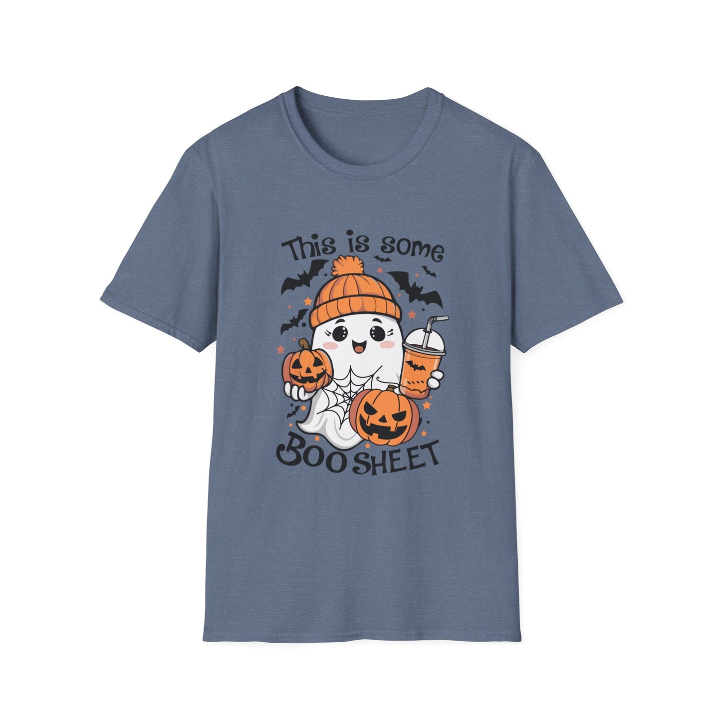 Halloween Cute Ghost Tee - "This is Some Boo Sheet" Unisex Softstyle T-Shirt