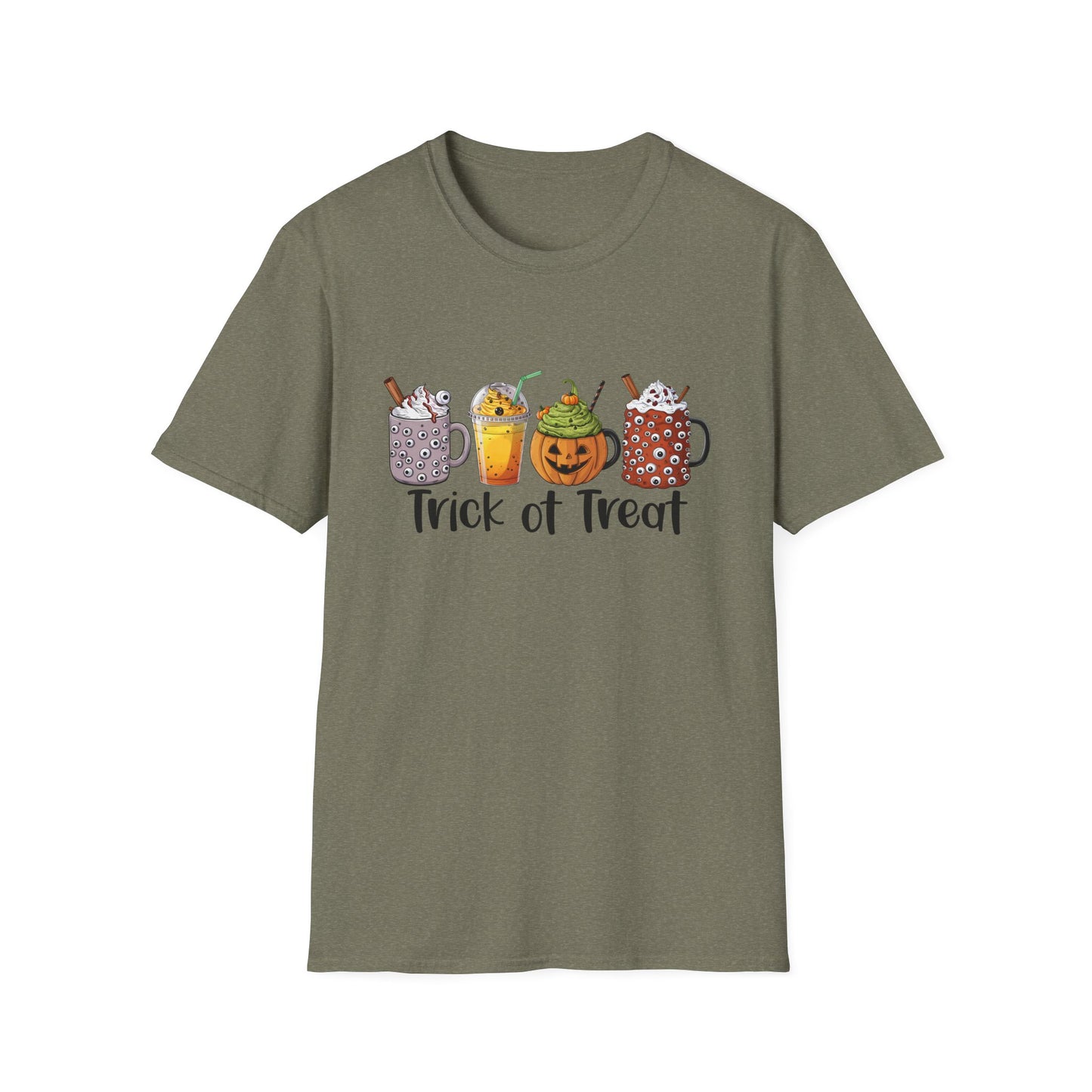 Halloween Trick or Treat Cute Mugs Unisex Softstyle T-Shirt