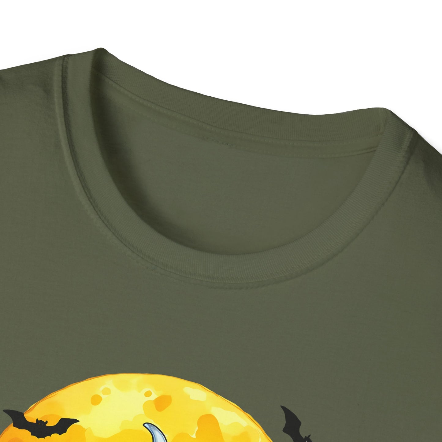 Dabbing Funny Halloween Cow T-Shirt - Unisex Softstyle Tee for Spooky Season