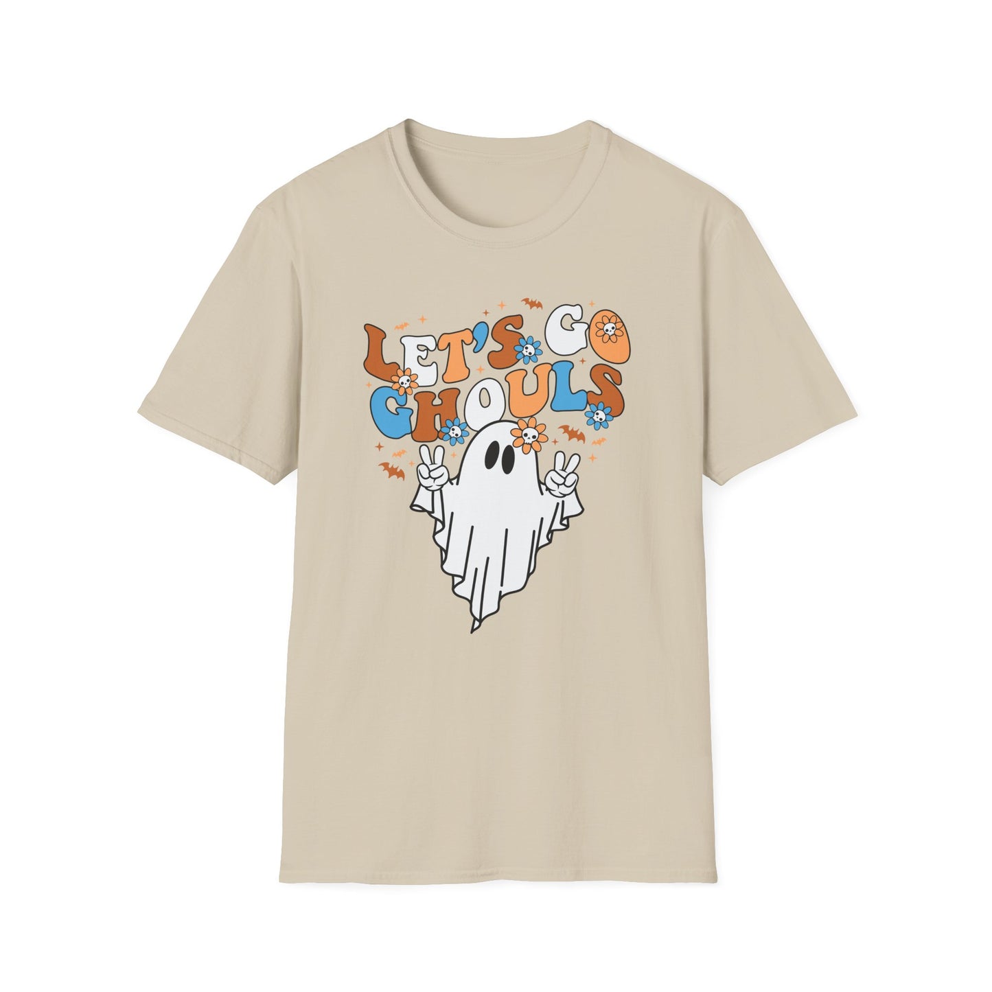 Let's Go Ghouls Unisex Softstyle T-Shirt – Fun Halloween Tee for Ghost Lovers