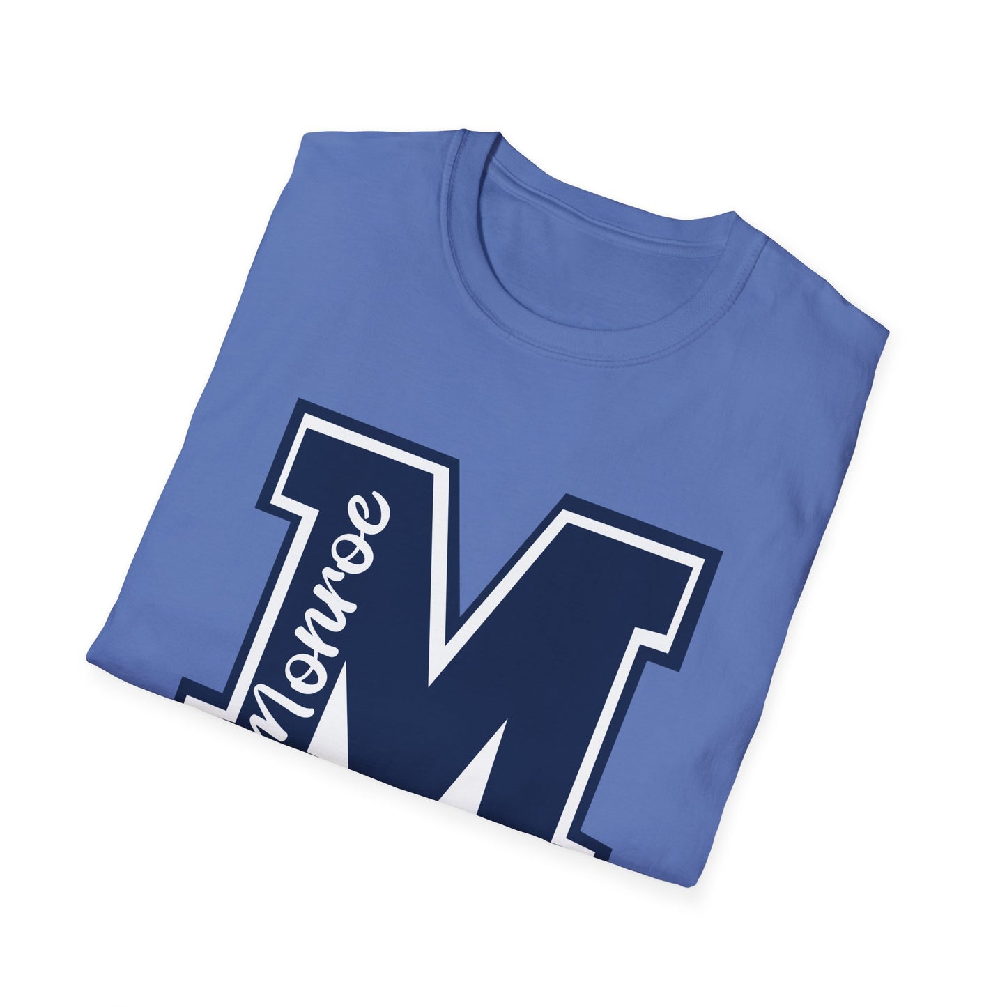 Monroe Spirit M Dark Navy Unisex Softstyle T-Shirt - Casual College Vibe