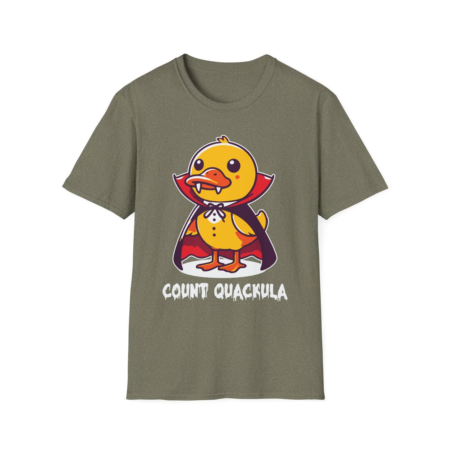 Count Quackula Unisex Softstyle T-Shirt - Fun Halloween Graphic Tee