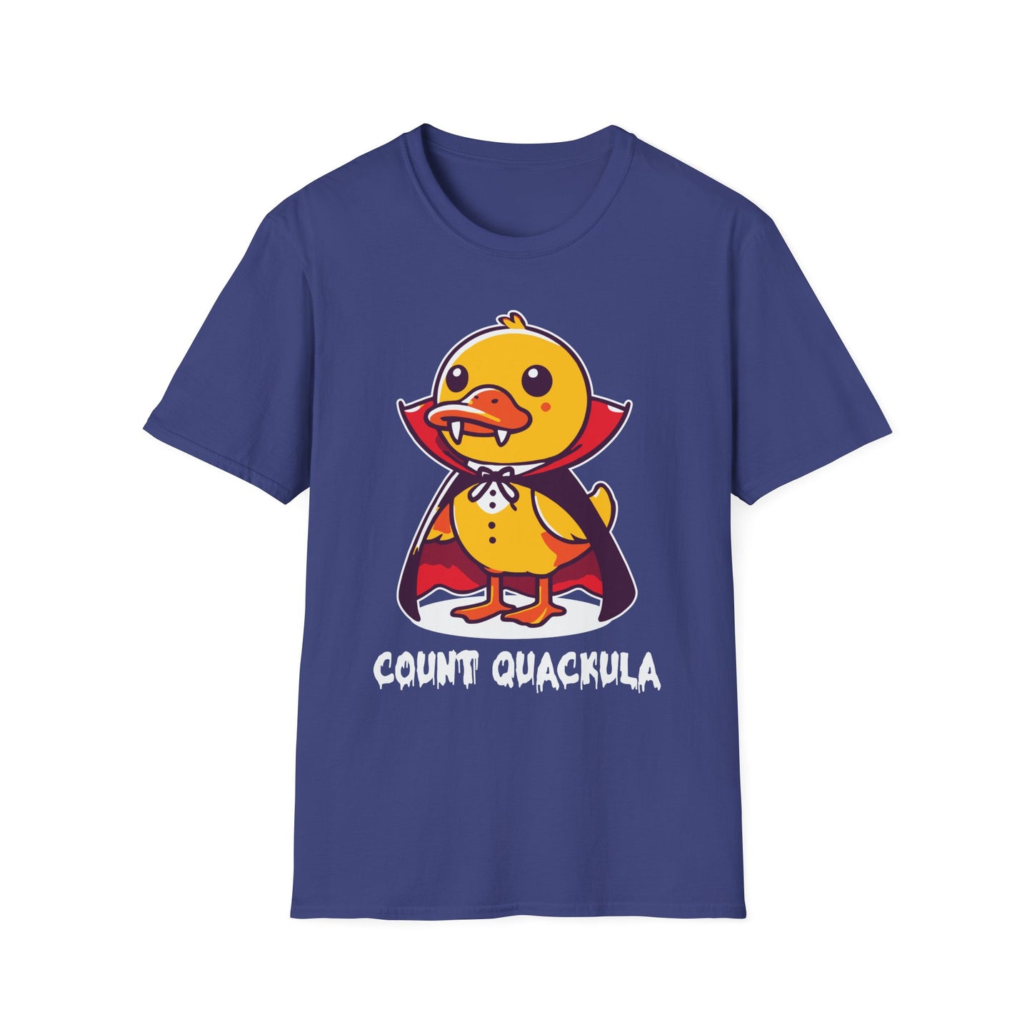 Count Quackula Unisex Softstyle T-Shirt - Fun Halloween Graphic Tee