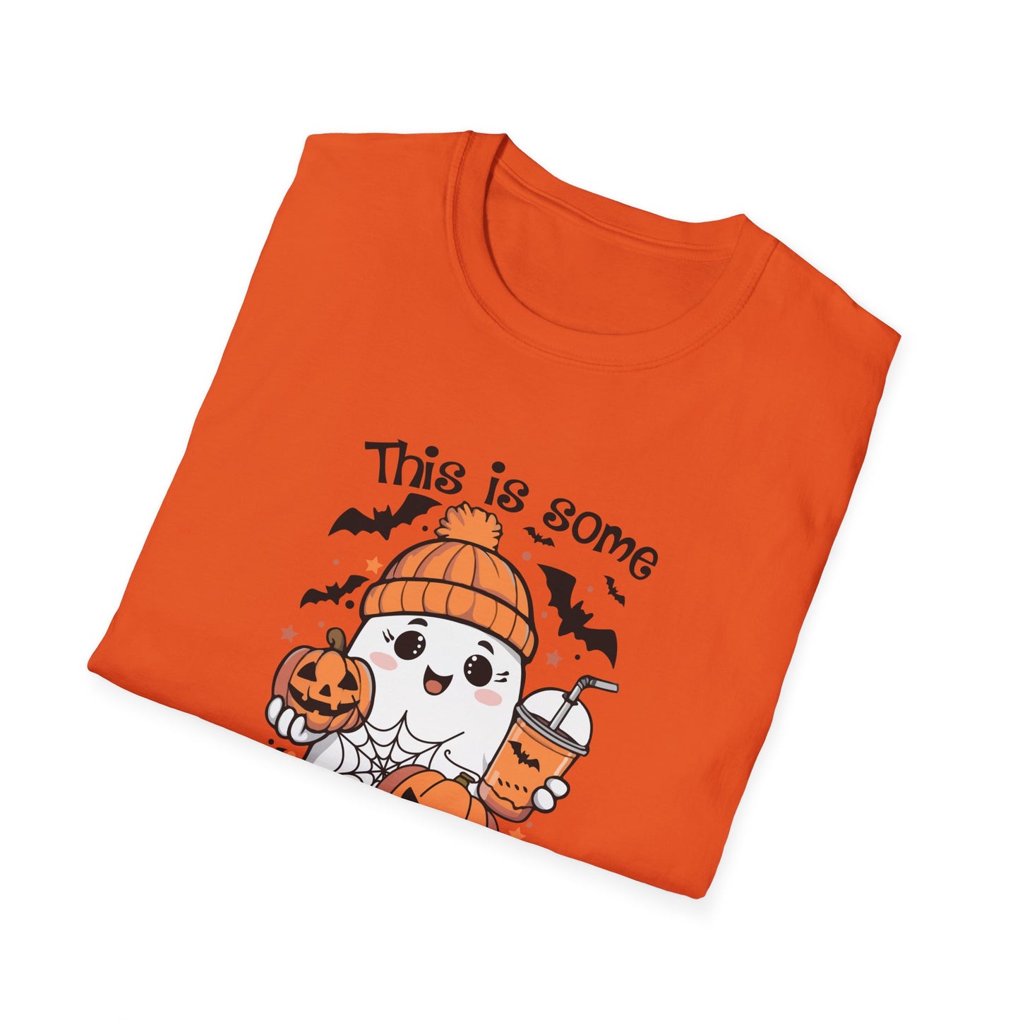 Halloween Cute Ghost Tee - "This is Some Boo Sheet" Unisex Softstyle T-Shirt