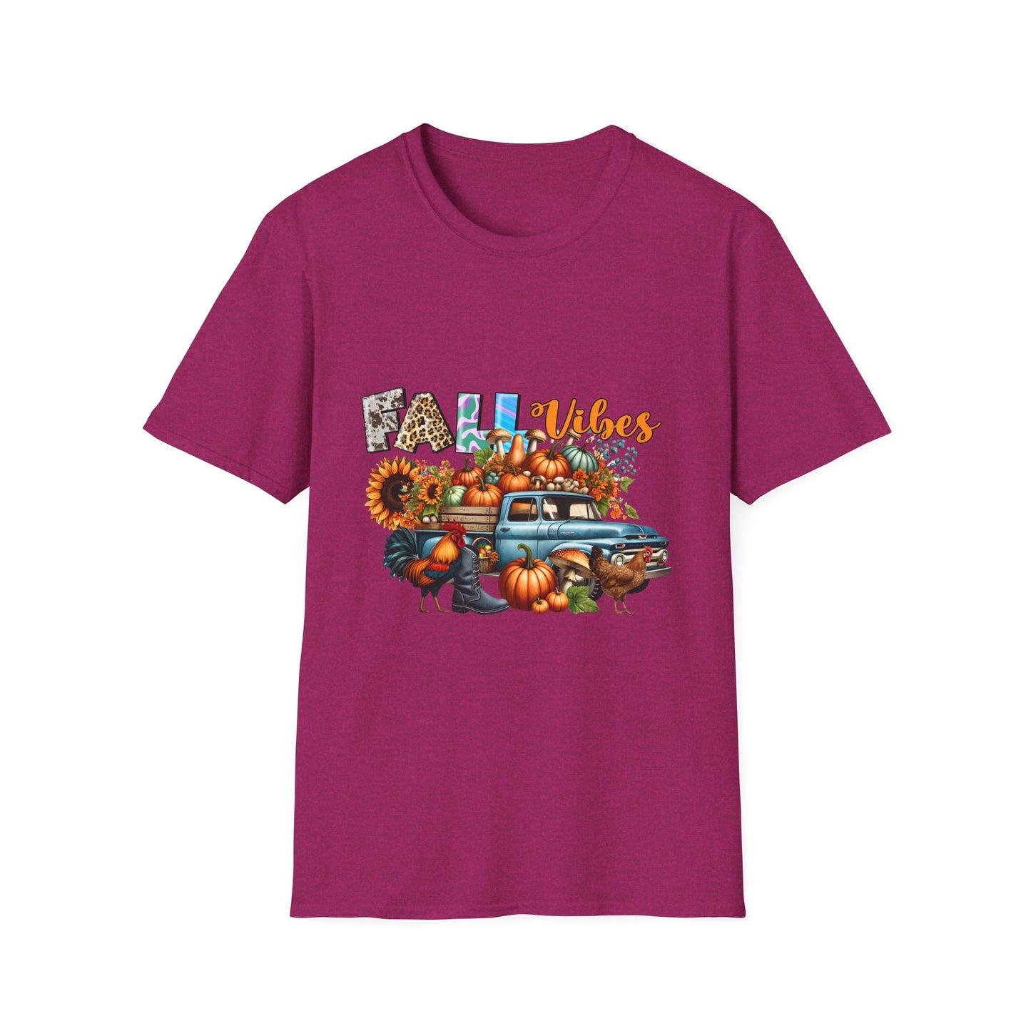 Fall Vibes Farm Unisex Softstyle T-Shirt - Perfect for Autumn Celebrations
