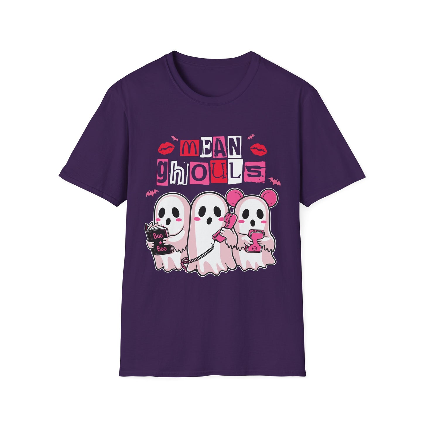 Mean Ghouls Unisex Softstyle T-Shirt - Cute Halloween Tee for Ghost Lovers