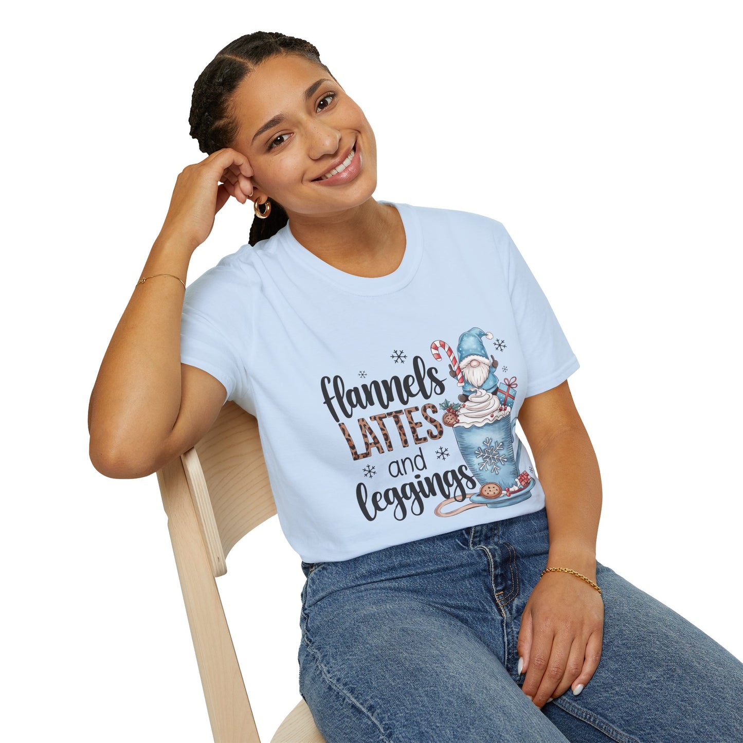 Cozy Flannels, Lattes & Leggings Winter Holiday Unisex T-Shirt