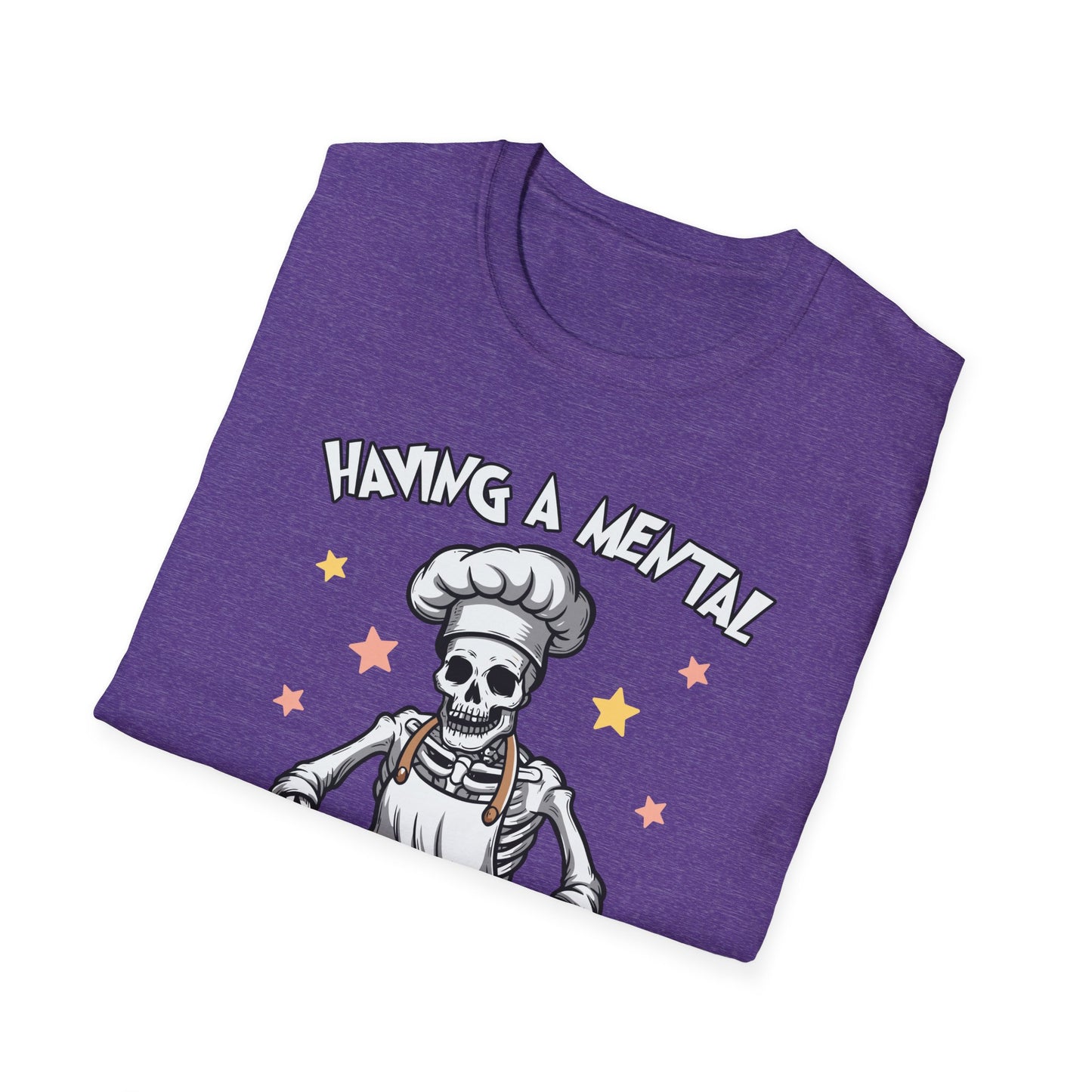 Funny Skeleton Chef T-Shirt - "Having a Mental Bake Down" - Halloween & Baking Lovers