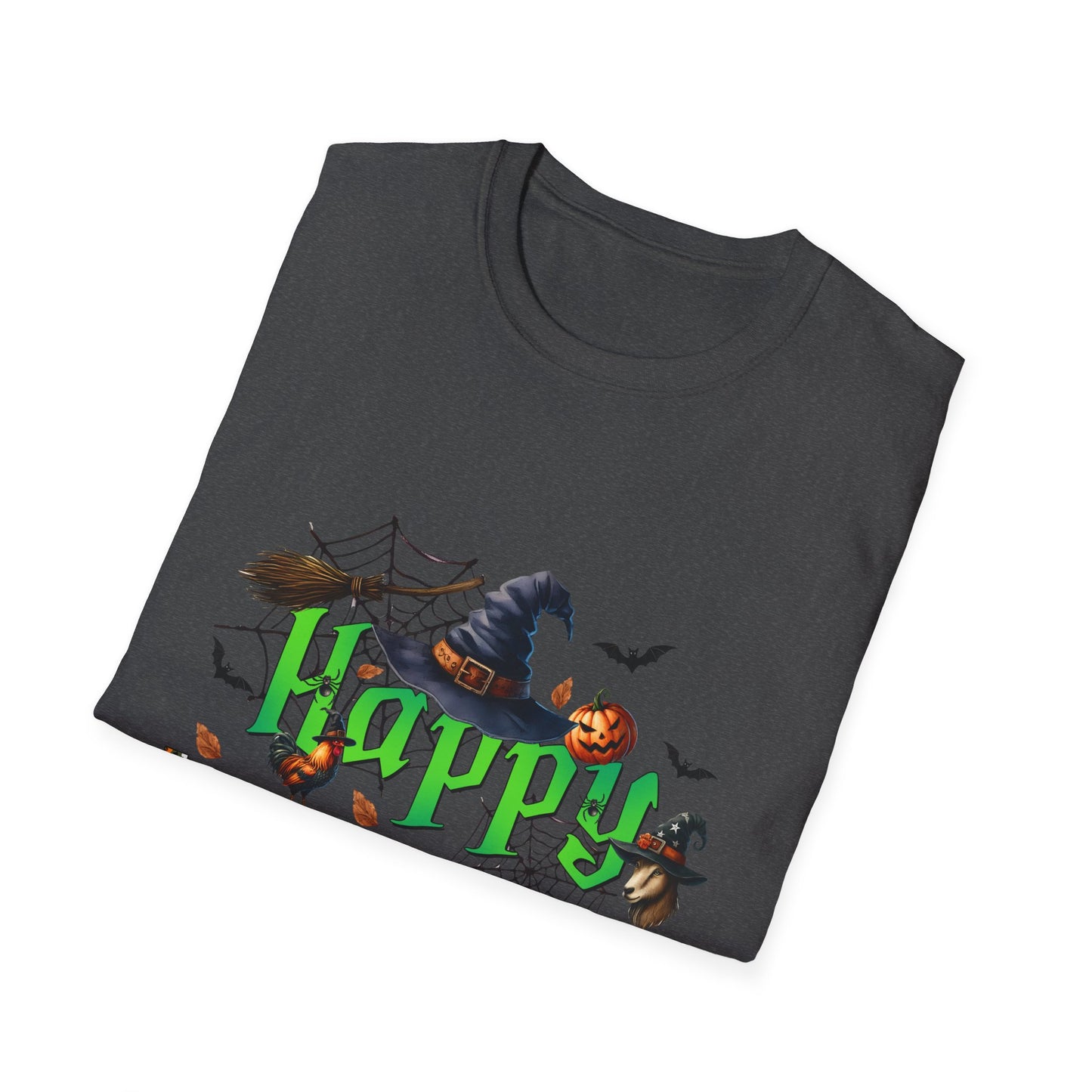 Happy Halloween  Fall FarmUnisex Softstyle T-Shirt - "Happy Halloween" Design