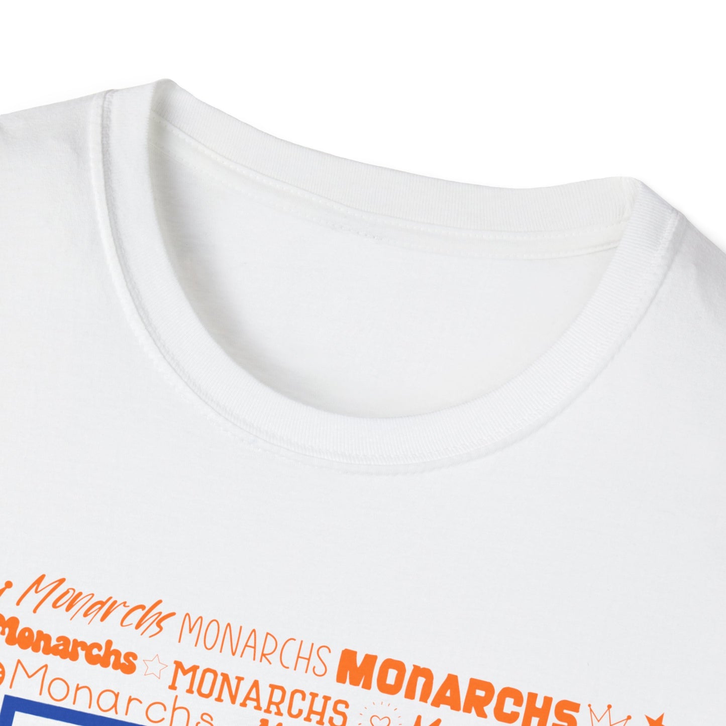Blue Hearts M Monarch Unisex Softstyle T-Shirt - Monarchs ROAR Graphic Tee