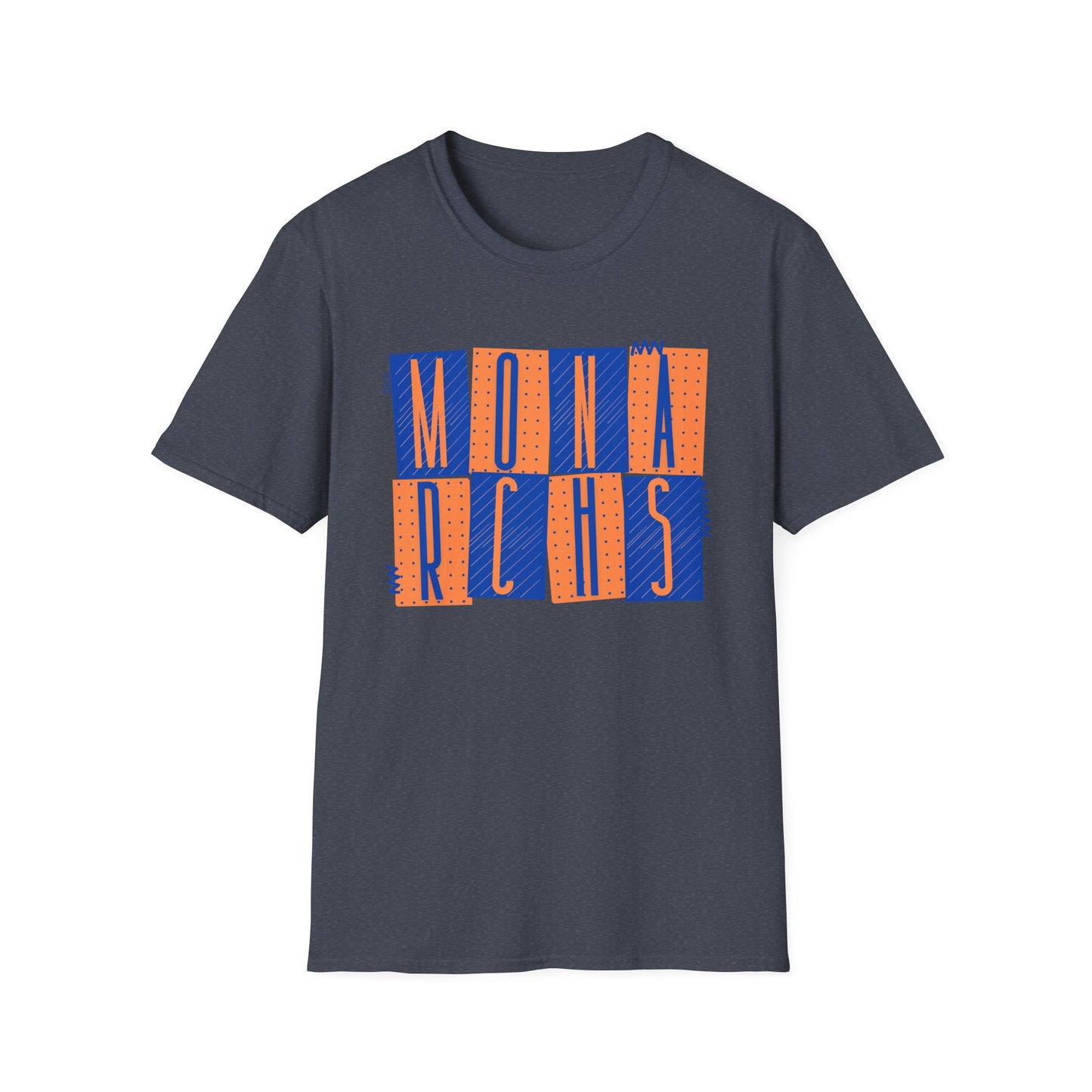 Monarchs Squares Dots Unisex Softstyle T-Shirt - Trendy Graphic Tee for Everyday Wear