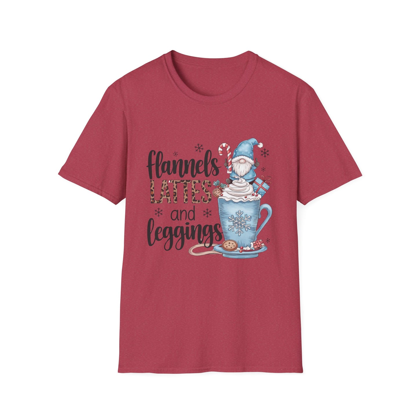 Cozy Flannels, Lattes & Leggings Winter Holiday Unisex T-Shirt