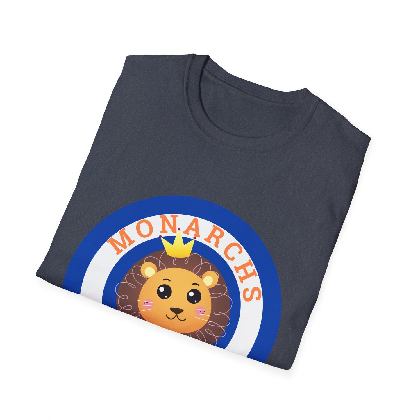 Monarch Lion Unisex Softstyle T-Shirt - Fun & Playful Design