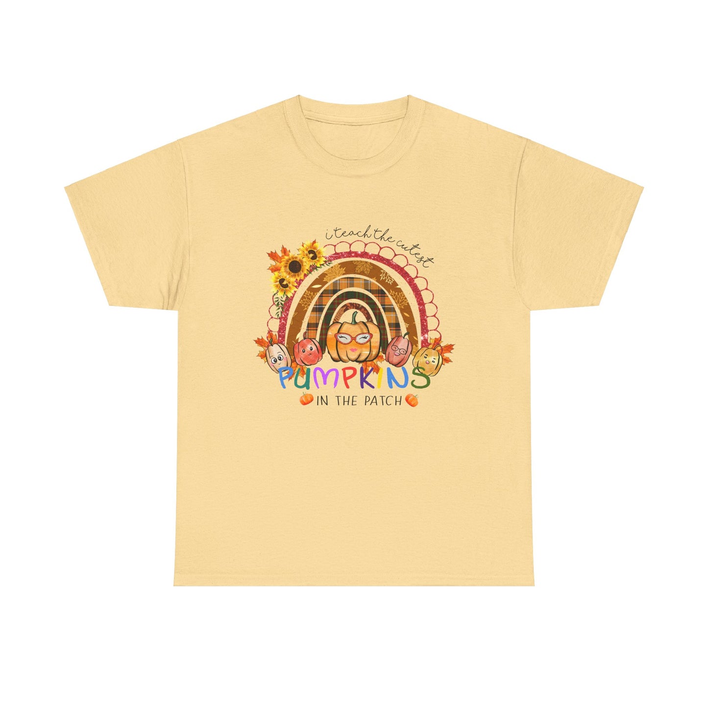 Fall Vibes Unisex Heavy Cotton Tee - 'I teach the Cutest Pumpkins in the Patch' Design