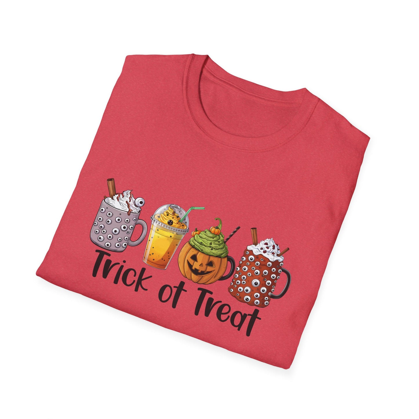 Halloween Trick or Treat Cute Mugs Unisex Softstyle T-Shirt