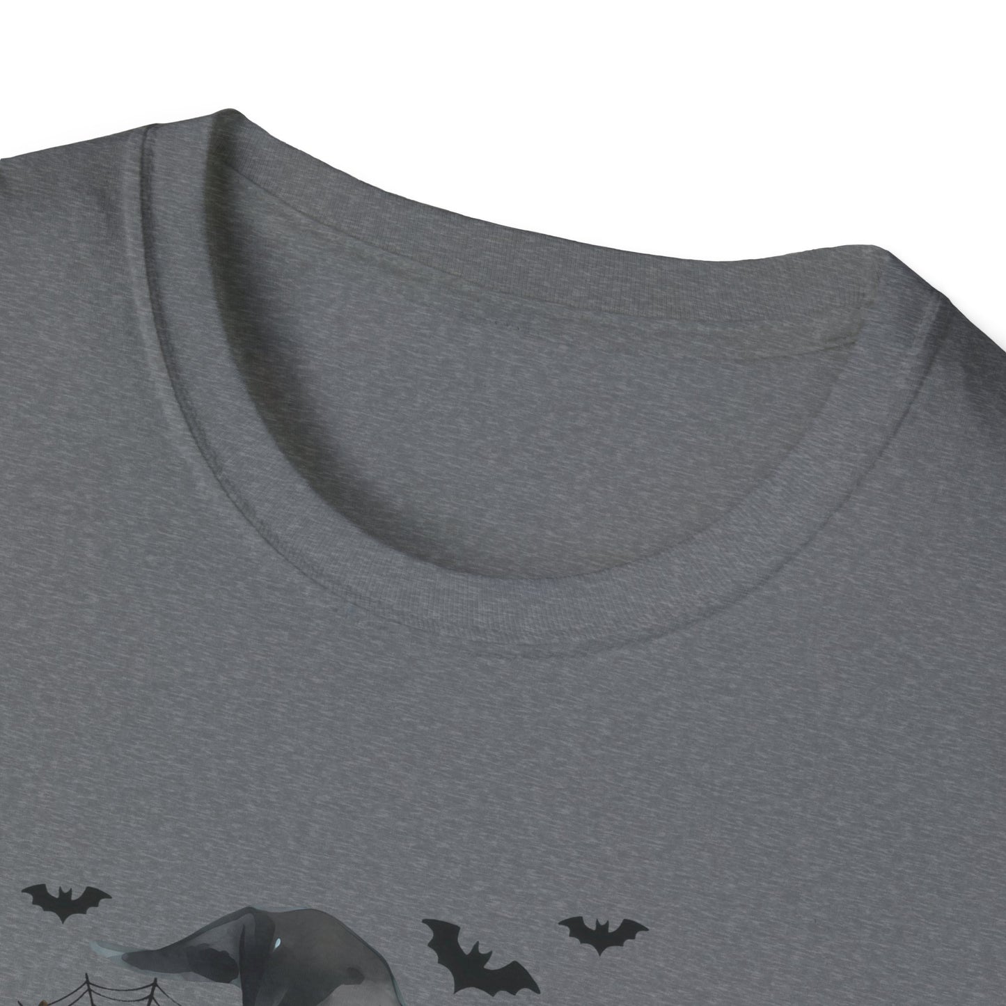 Halloween Cow Graphic T-Shirt - "We're Out at Midnight" - Unisex Softstyle Tee