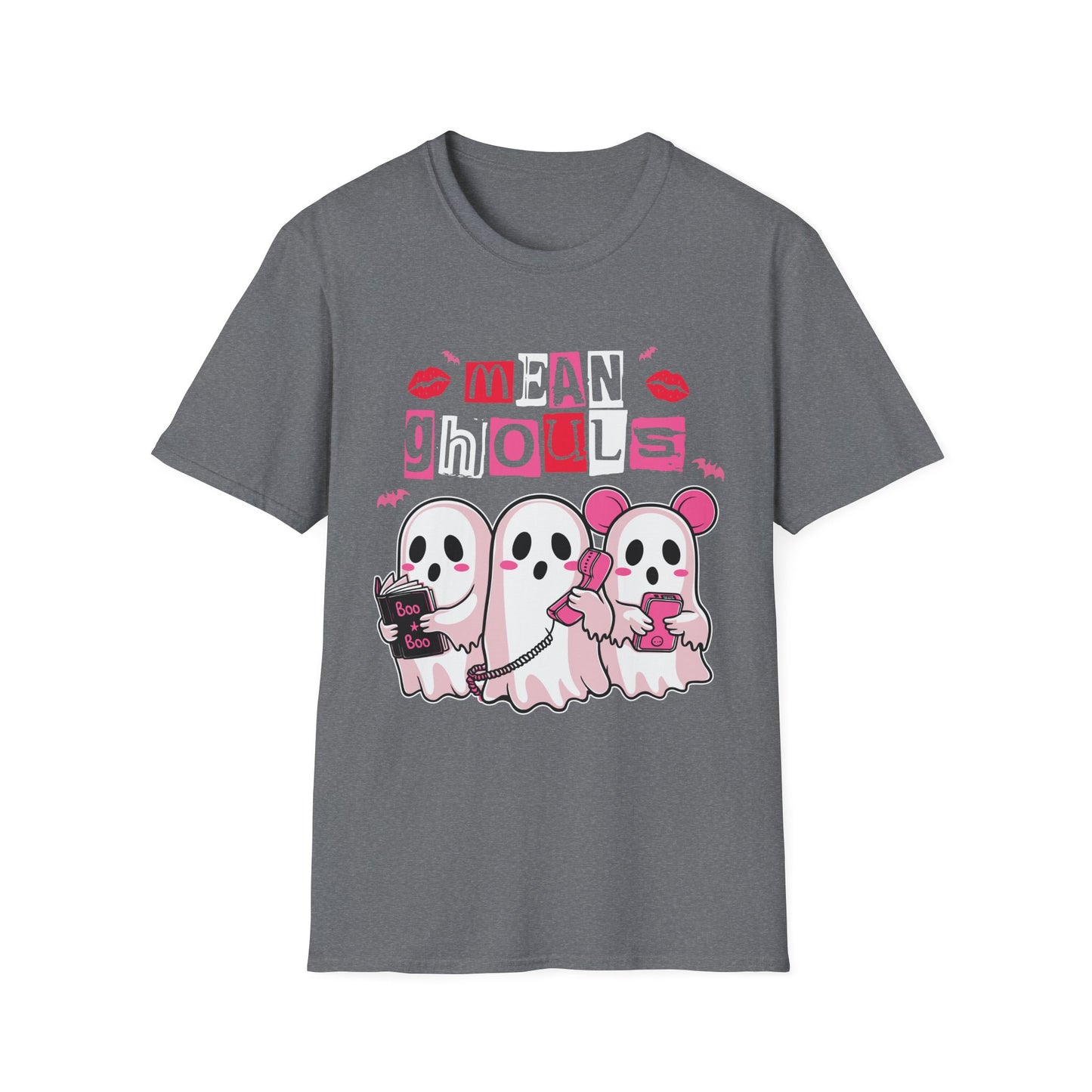 Mean Ghouls Unisex Softstyle T-Shirt - Cute Halloween Tee for Ghost Lovers