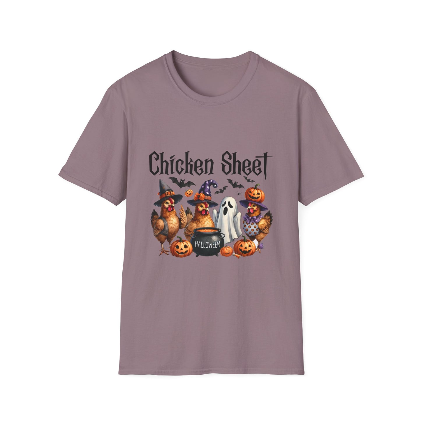 Funny Chicken Sheet Halloween Unisex Softstyle T-Shirt