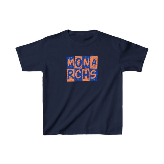 Kids Monarchs SquaresHeavy Cotton Tee - Fun & Vibrant Graphic T-Shirt for Young Fans