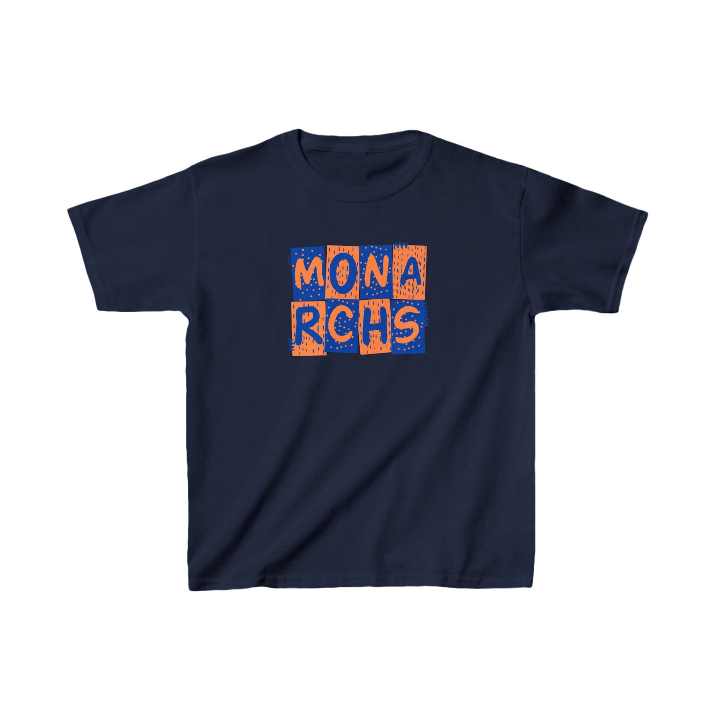 Kids Monarchs SquaresHeavy Cotton Tee - Fun & Vibrant Graphic T-Shirt for Young Fans
