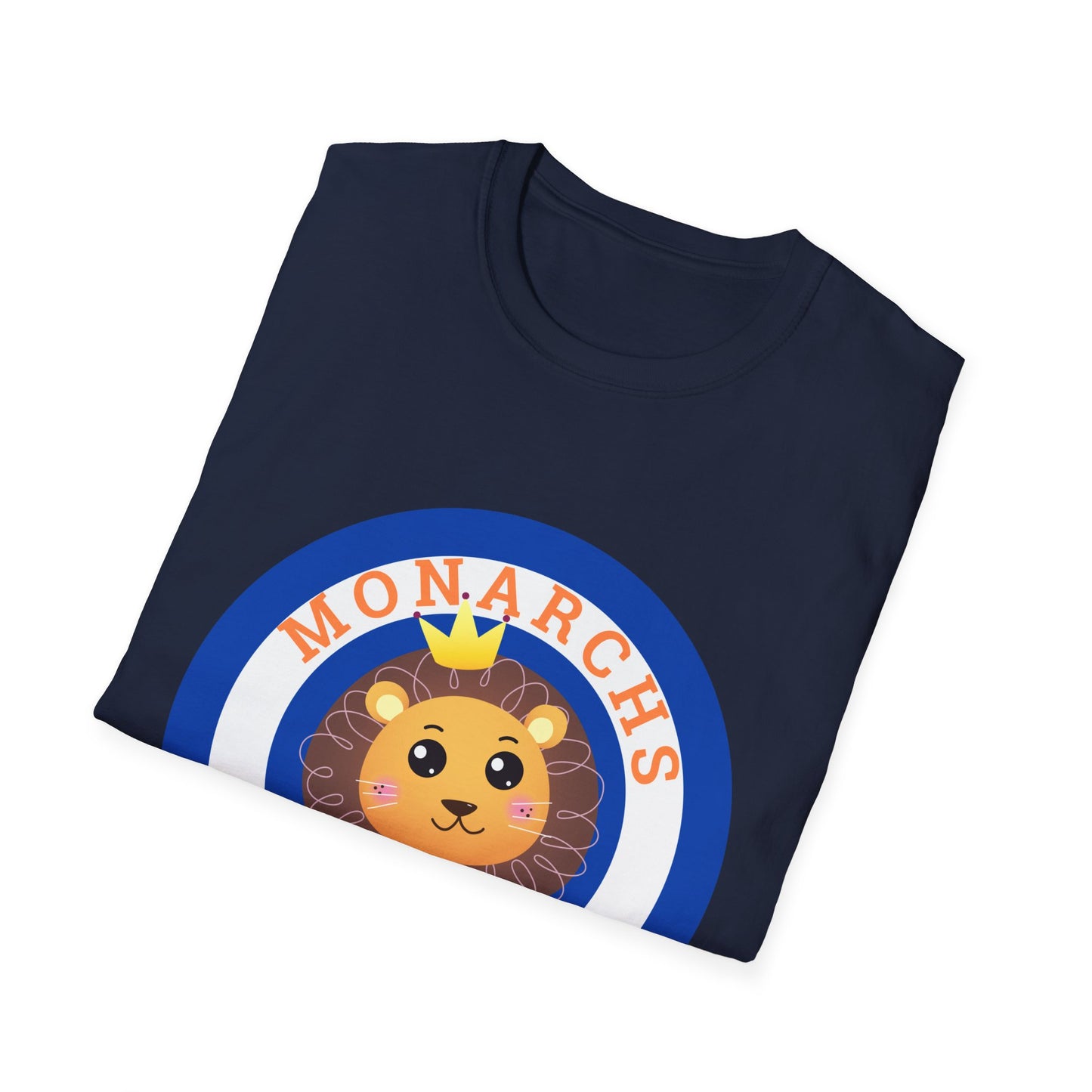 Monarch Lion Unisex Softstyle T-Shirt - Fun & Playful Design