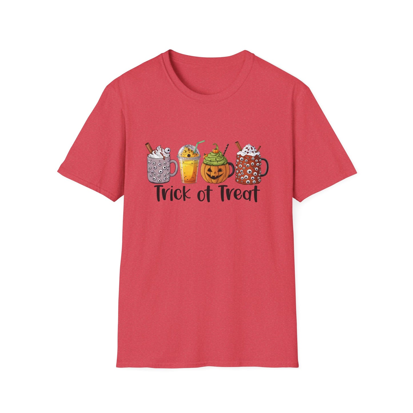 Halloween Trick or Treat Cute Mugs Unisex Softstyle T-Shirt