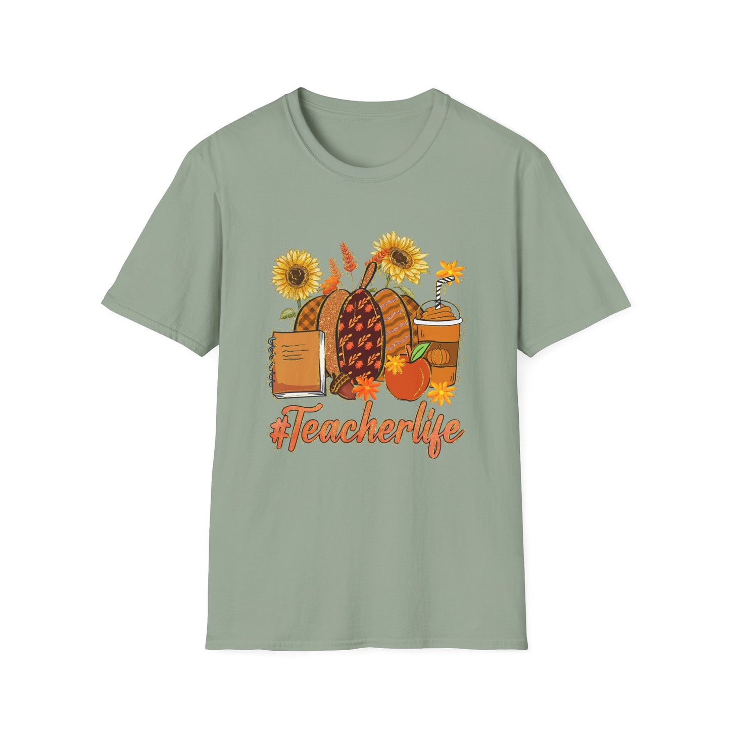 #Teacherlife Fall Unisex Softstyle T-Shirt - Perfect Gift for Teachers, Back to School, and Appreciation Events