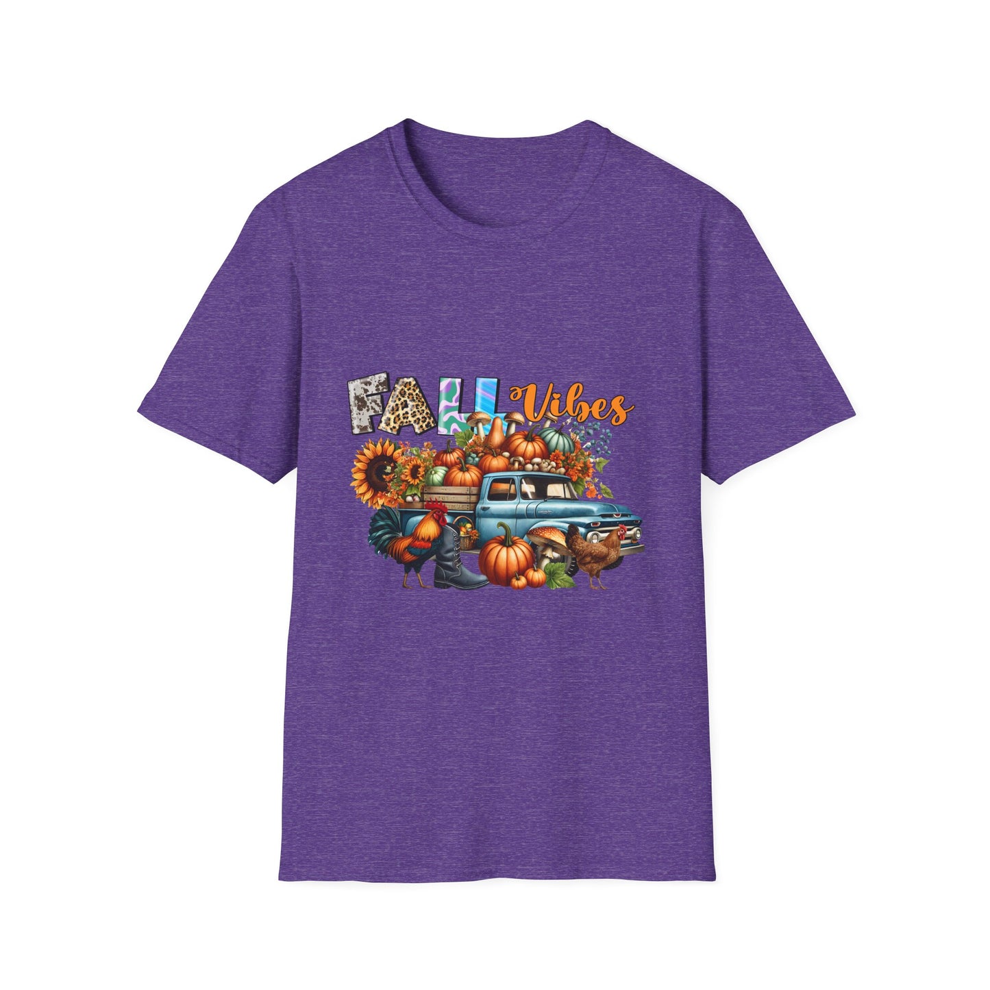Fall Vibes Farm Unisex Softstyle T-Shirt - Perfect for Autumn Celebrations
