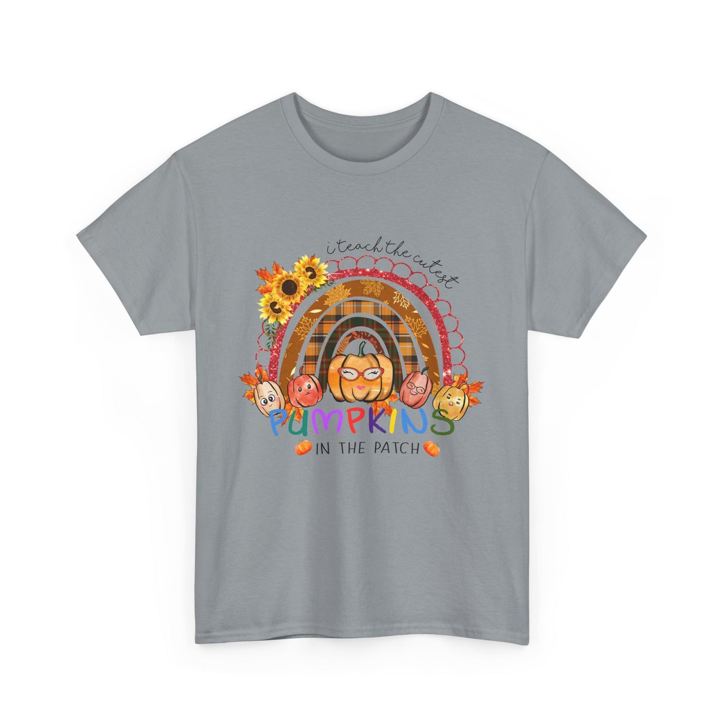 Fall Vibes Unisex Heavy Cotton Tee - 'I teach the Cutest Pumpkins in the Patch' Design