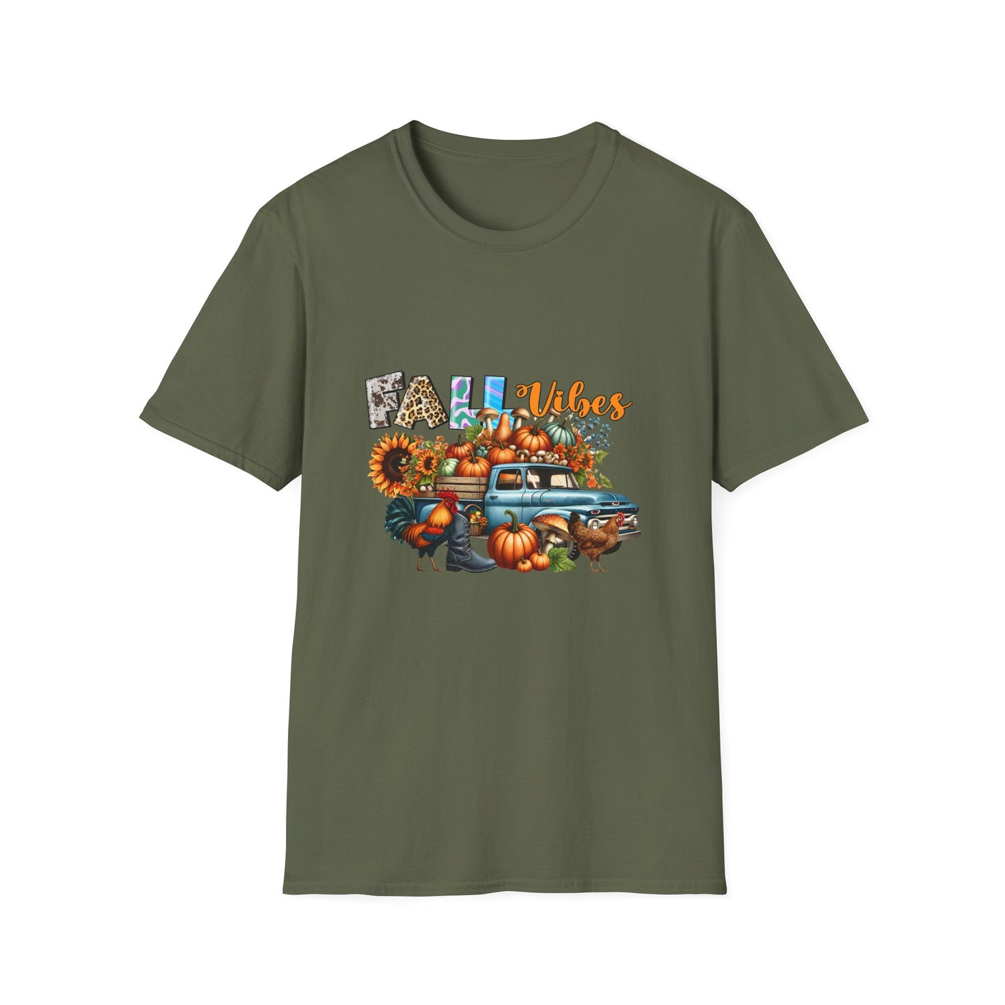 Fall Vibes Farm Unisex Softstyle T-Shirt - Perfect for Autumn Celebrations