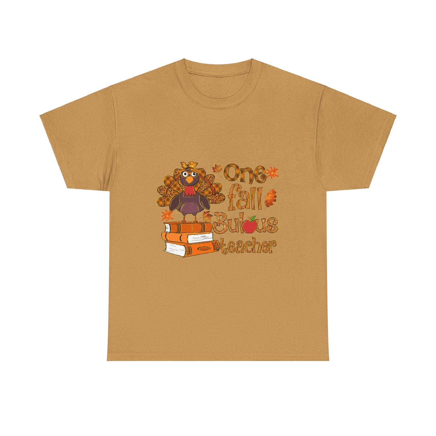 Fall Teacher Unisex Heavy Cotton Tee - 'One Fall -Bulous Teacher' Design