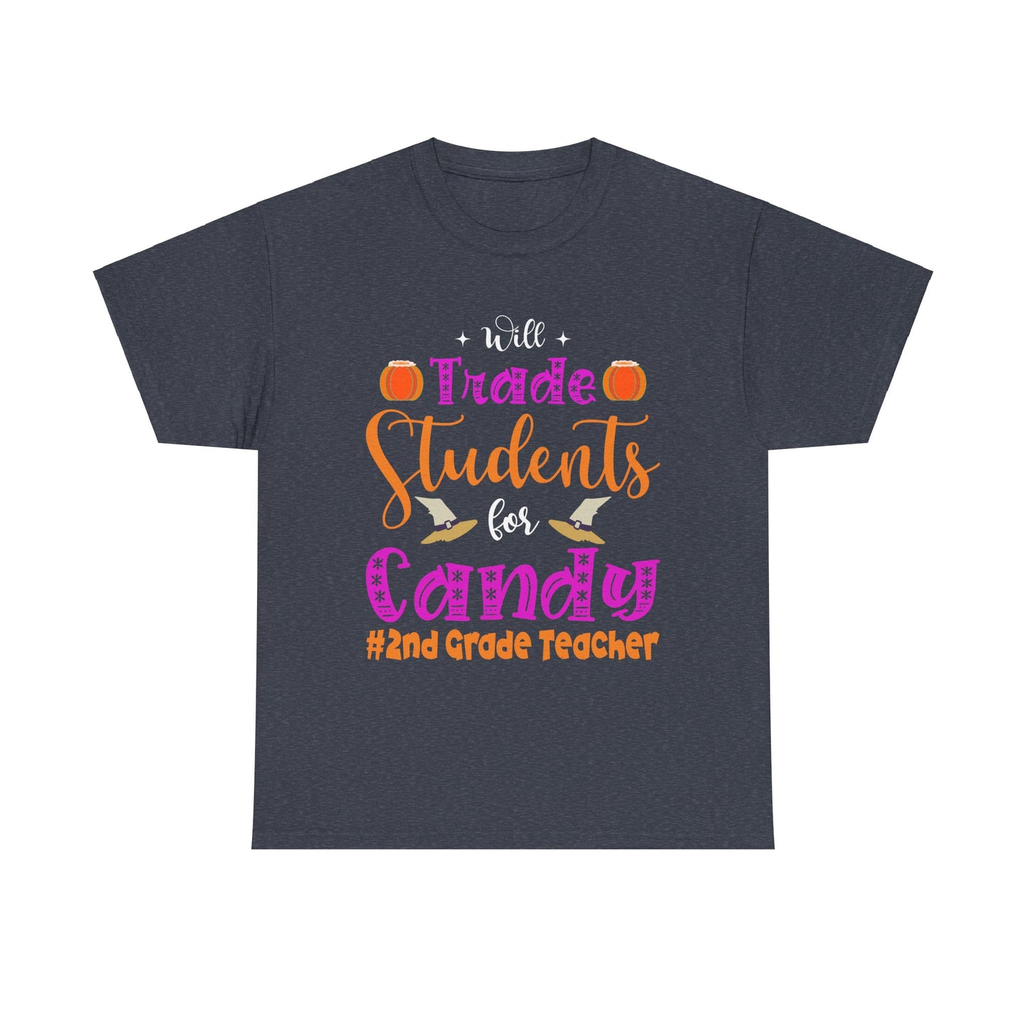 Trade Students for Candy #2nd Grade Teacher Halloween School Tee Unisex